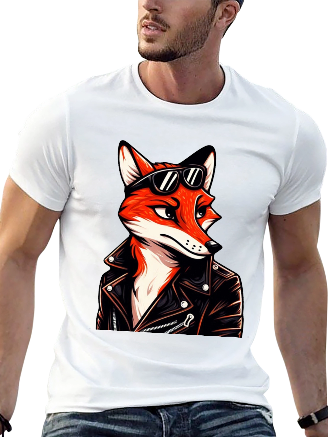 Cool Fox Biker T-Shirt