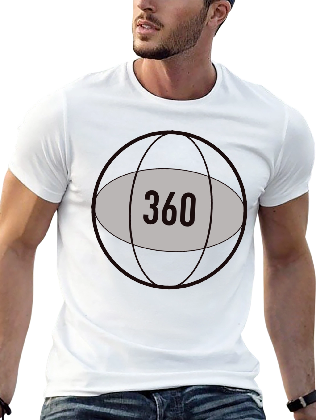 360 Graphic Tee - Black Cotton Blend