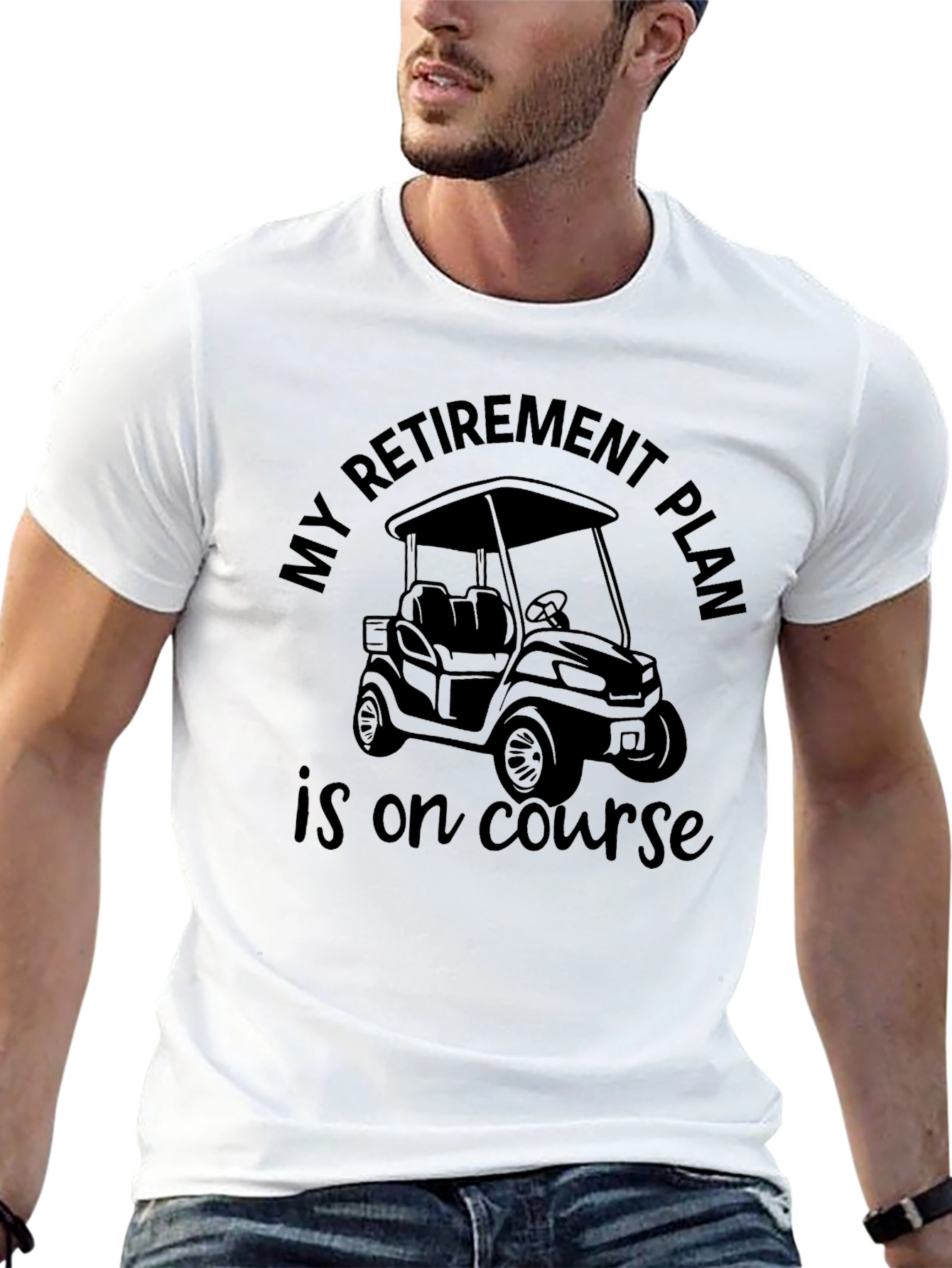 Retirement Plan Golf Cart Graphic Tee