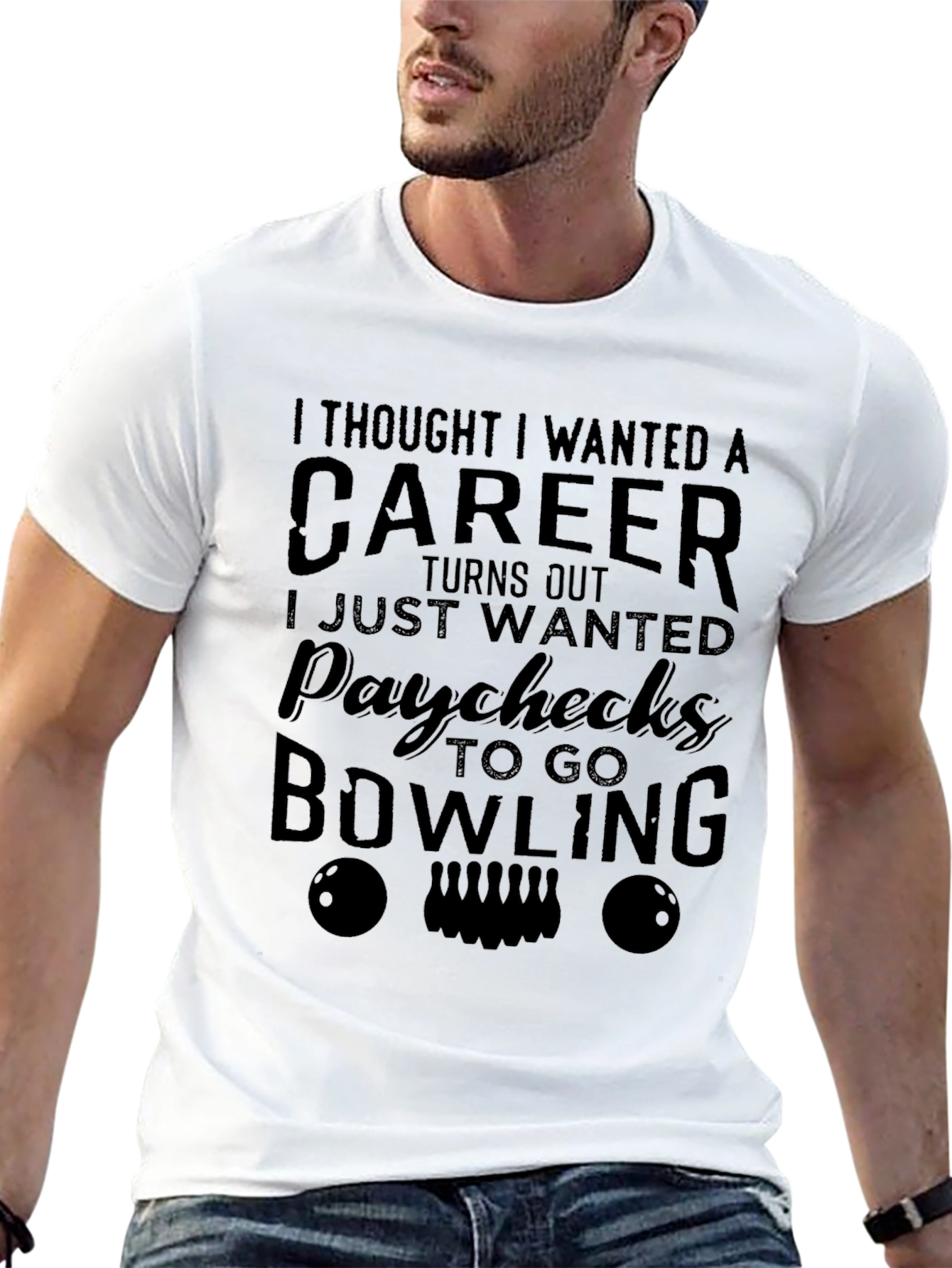 Bowling Paychecks T-Shirt - Funny Bowling Lover Tee