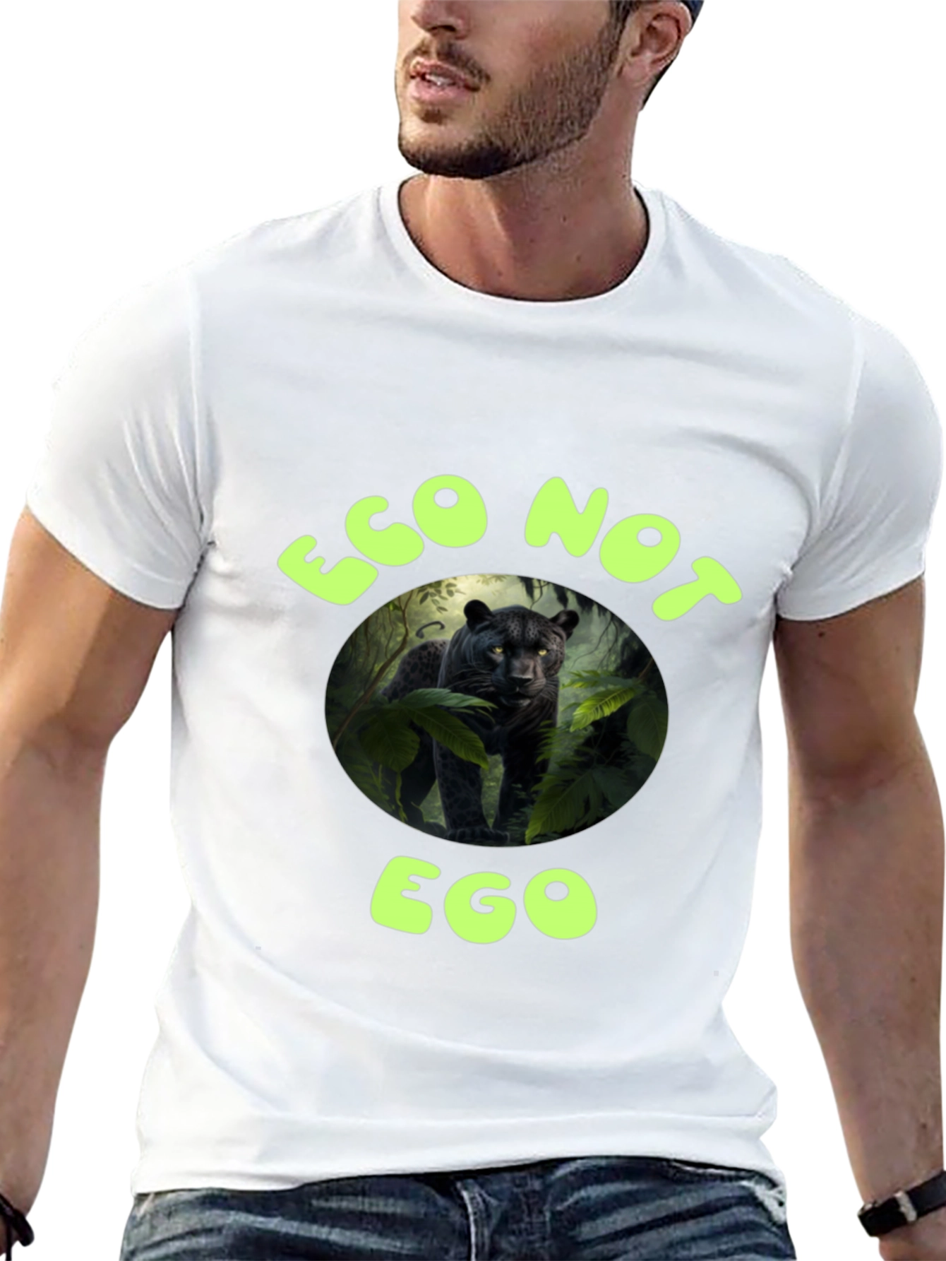 Eco Not Ego Panther Graphic Tee