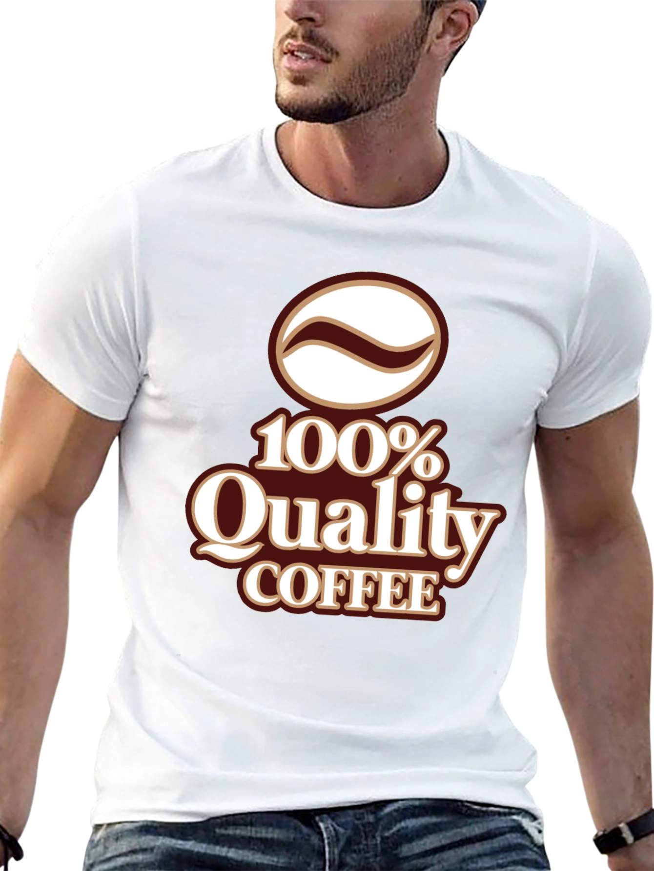 100% Quality Coffee Graphic T-Shirt - Black