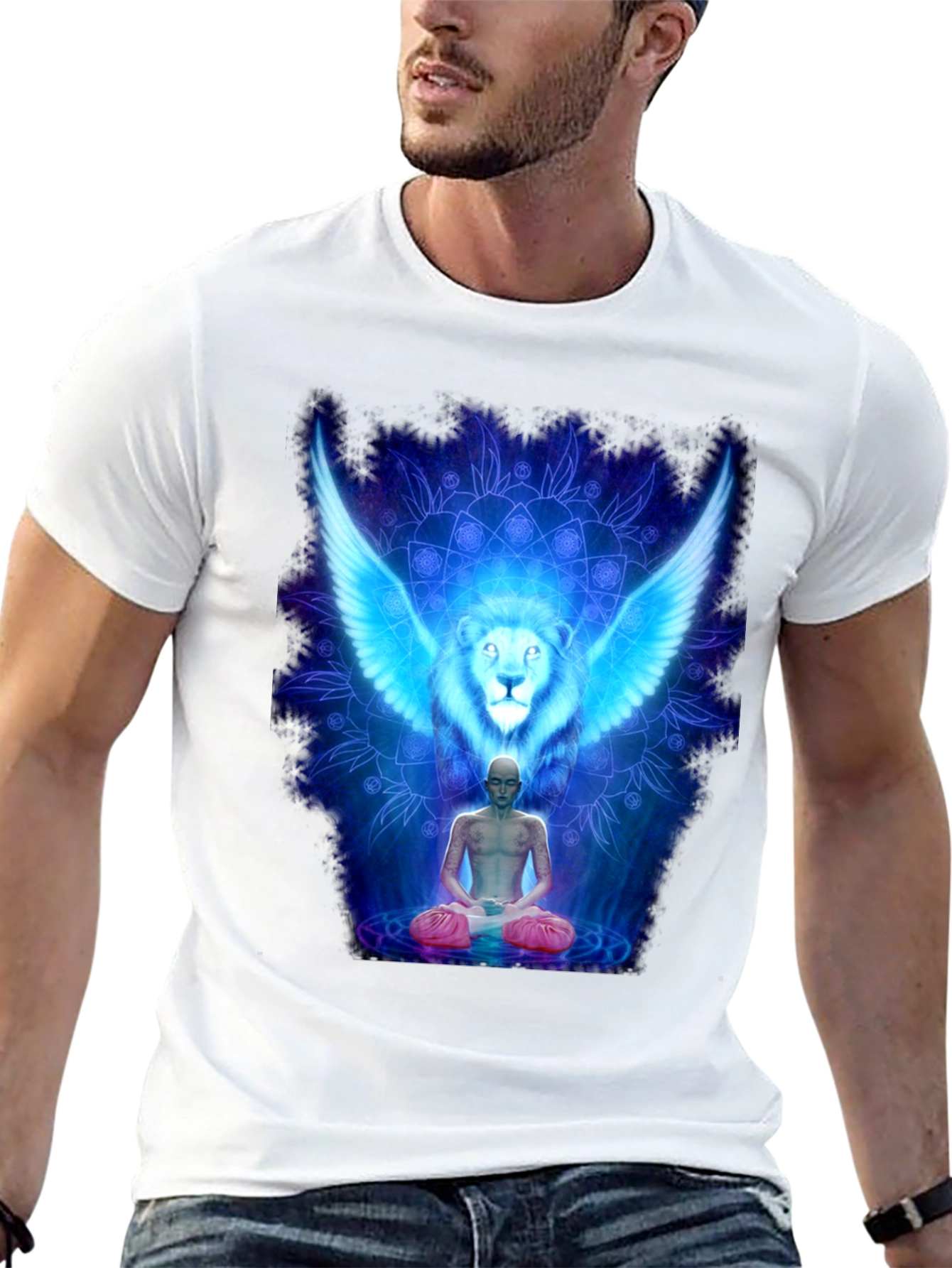 Winged Lion Meditation T-Shirt