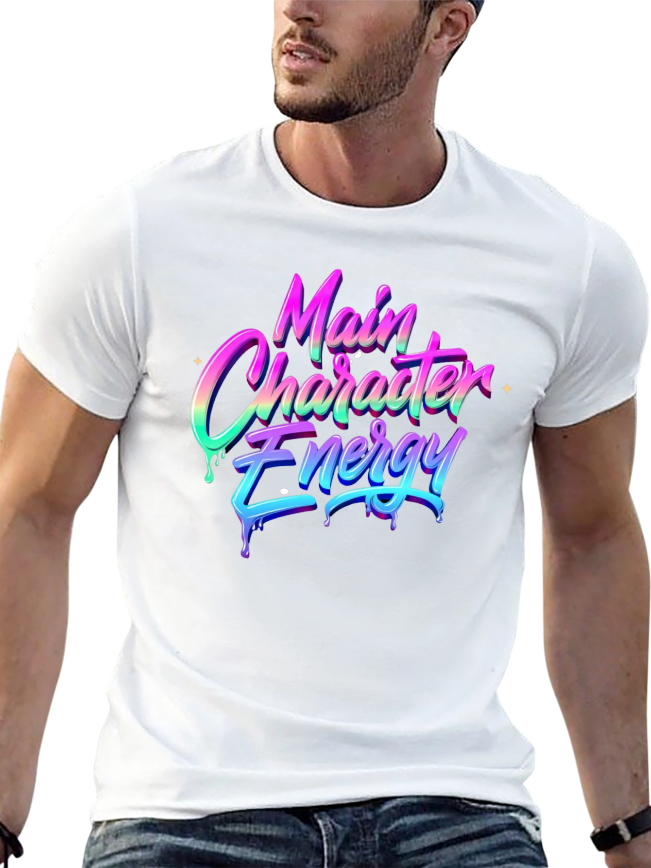 Main Character Energy Black T-Shirt