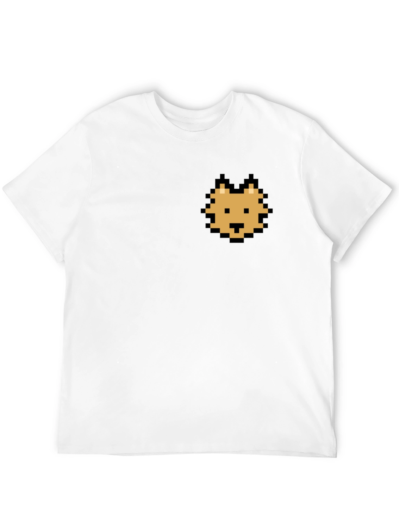 Pixel Cat Graphic Black T-Shirt