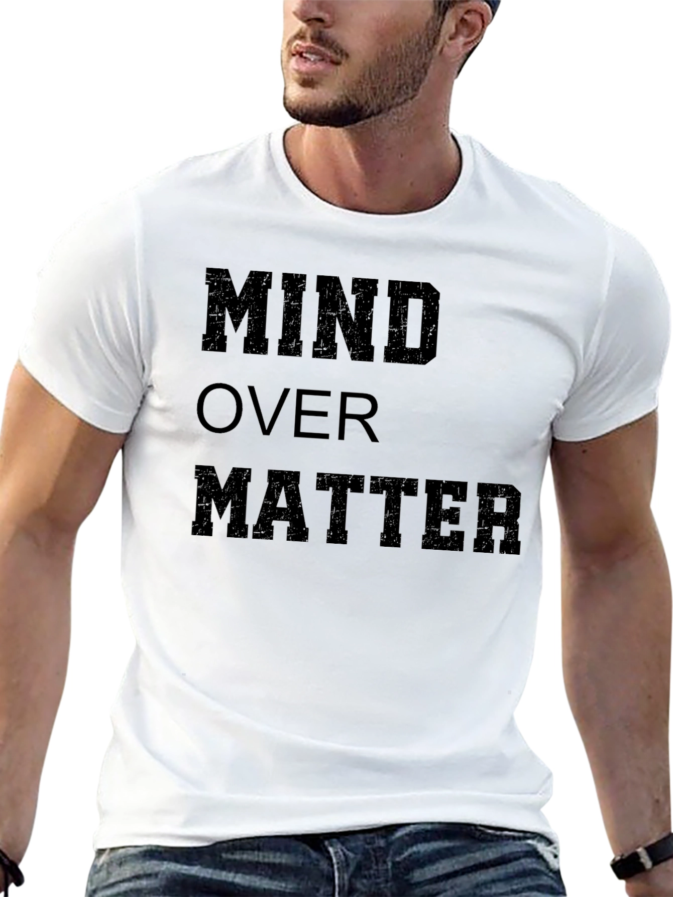 Mind Over Matter Black Graphic T-Shirt