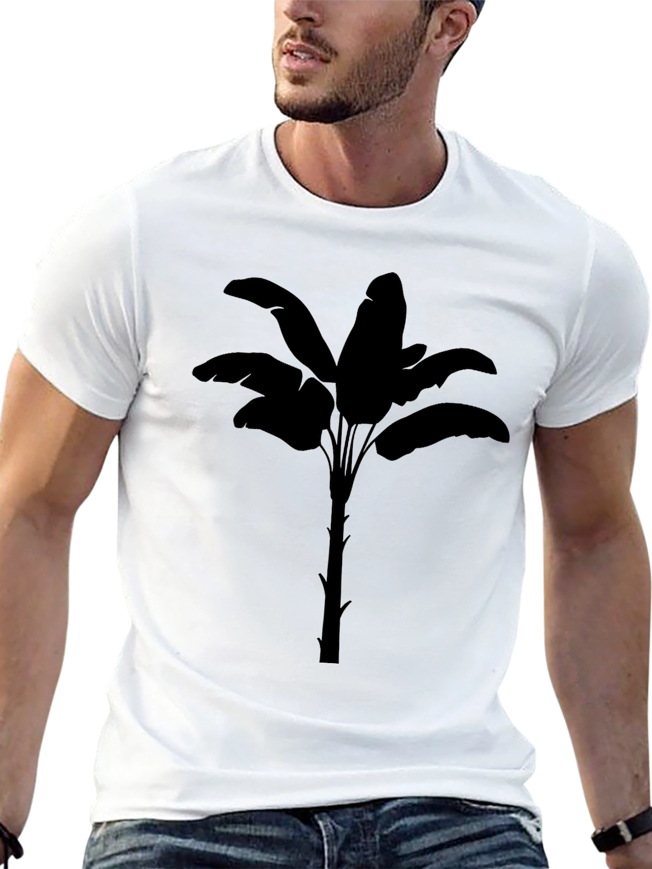 Tropical Palm Tree Black T-Shirt