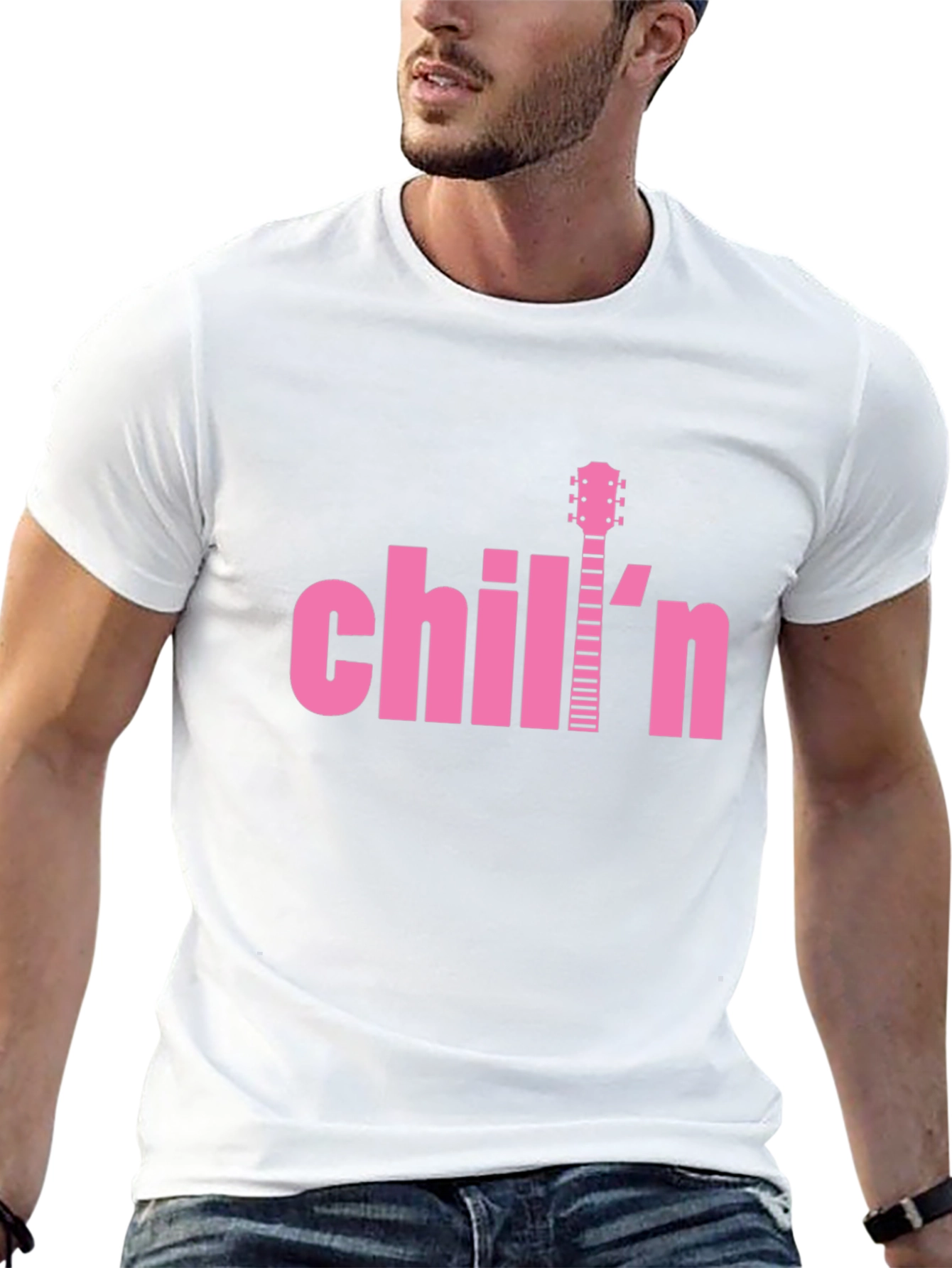 Chilln Guitar Tee - Relaxed Vibe T-Shirt