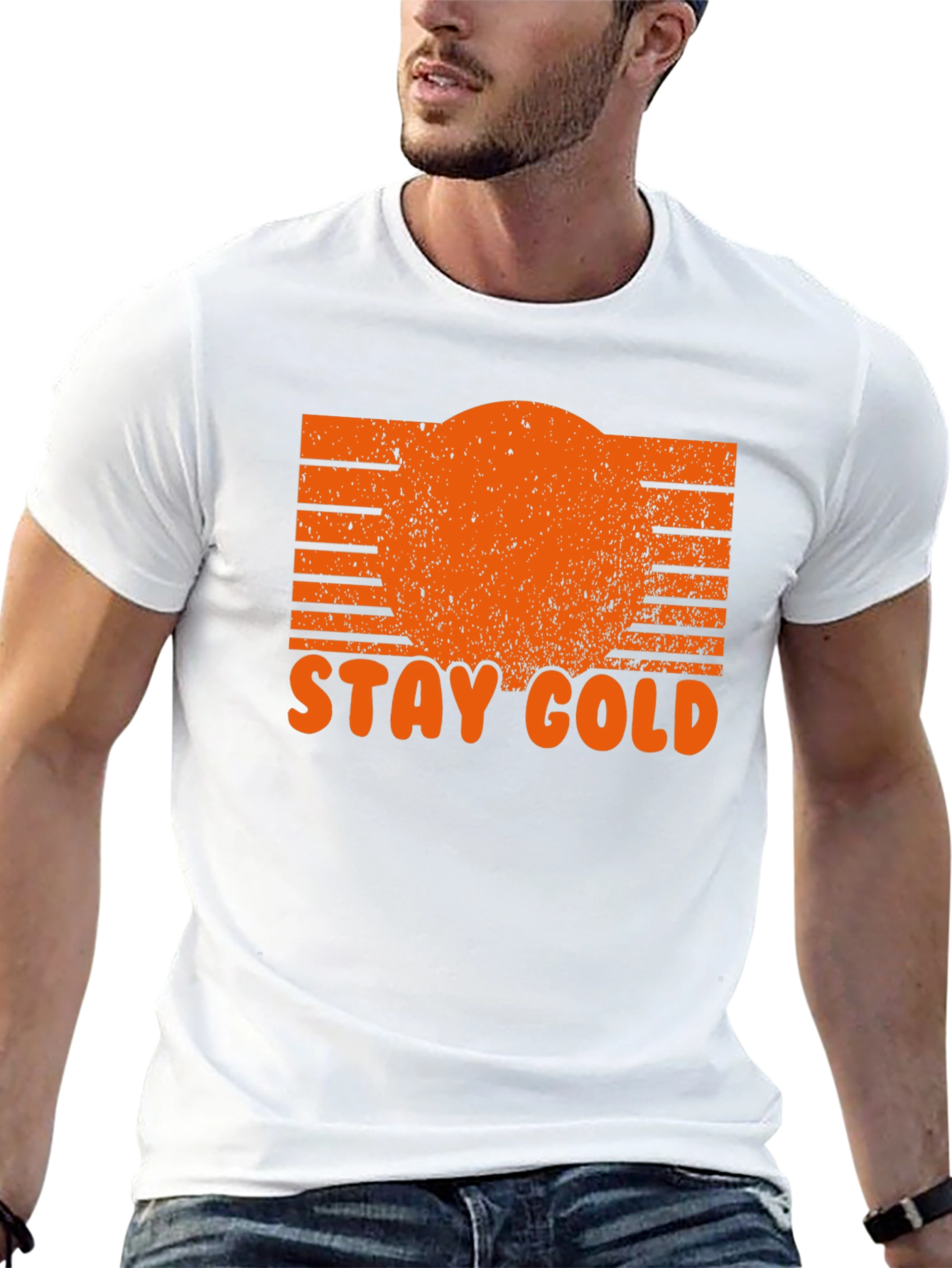 Stay Gold Graphic Tee - Retro Sunset T-Shirt