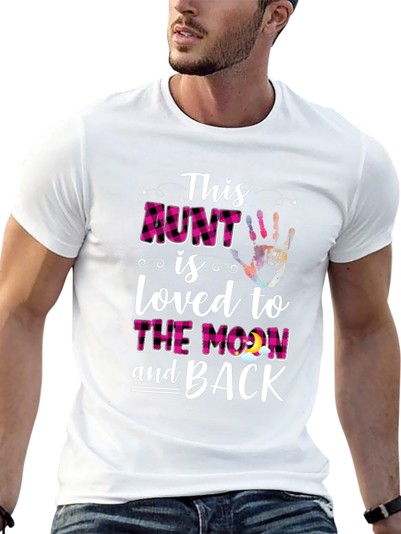 Loved Aunt Graphic T-Shirt - Black