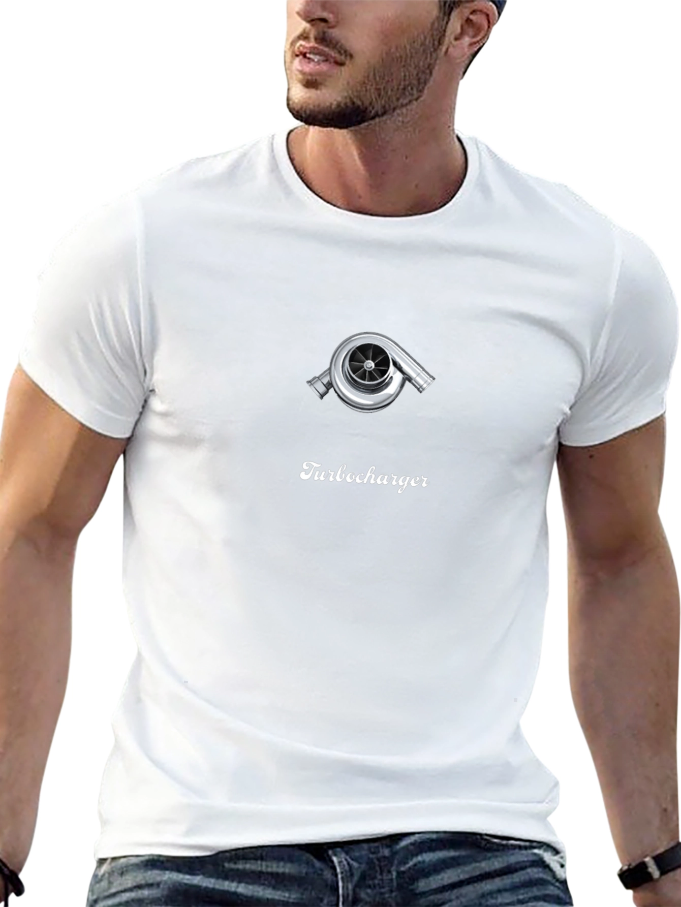Turbocharger Graphic Black Tee - Automotive Enthusiast Apparel