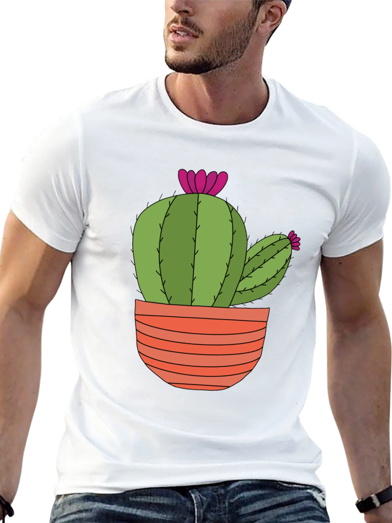 Cactus T-Shirt: Trendy Potted Plant Tee