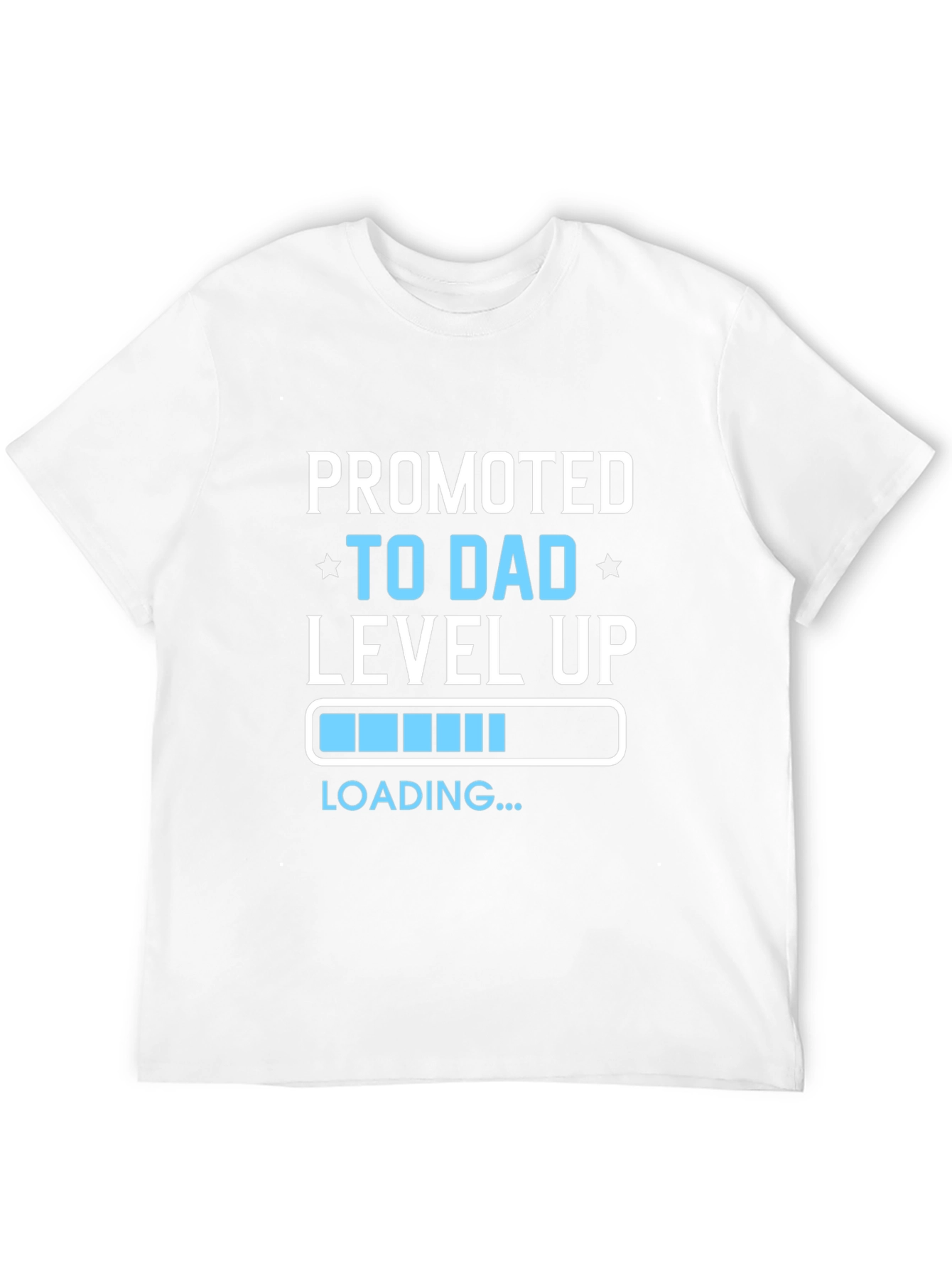 Promoted to Dad Level Up Black T-Shirt