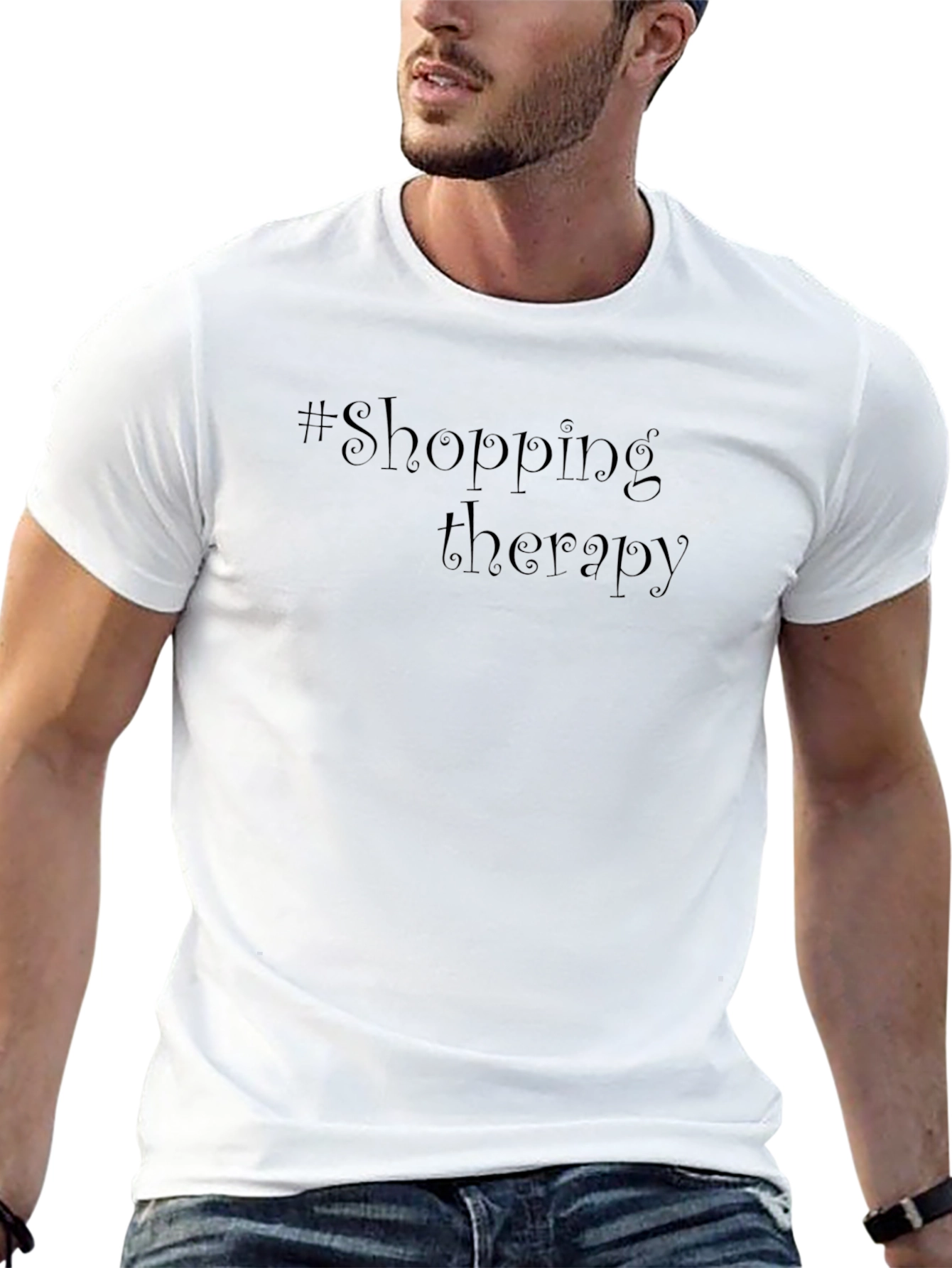 Shopping Therapy Black T-Shirt