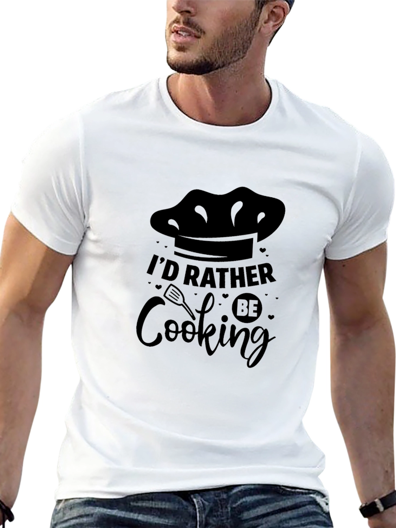 Id Rather Be Cooking Graphic Tee - Black