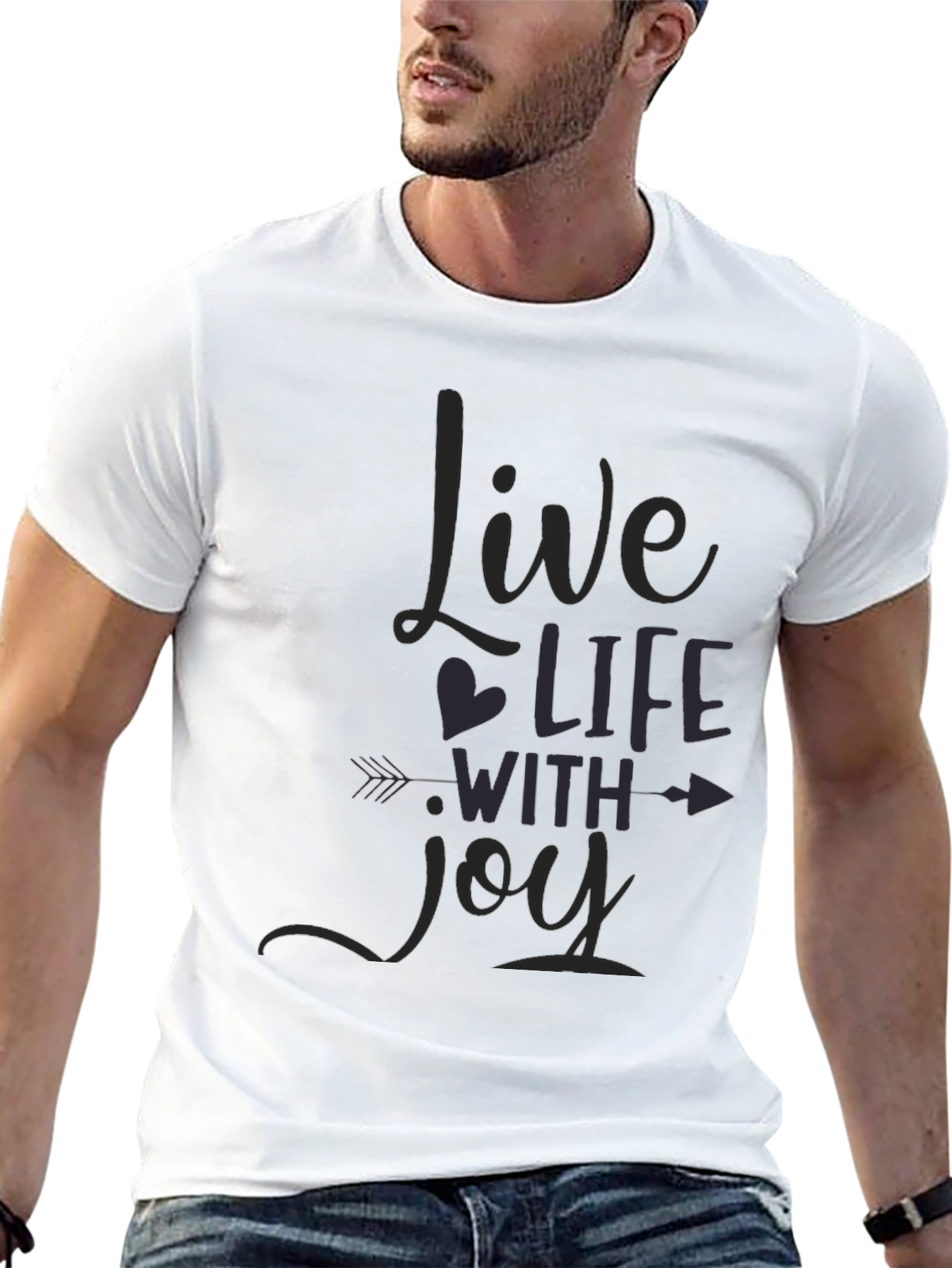 Live Life With Joy Black T-Shirt