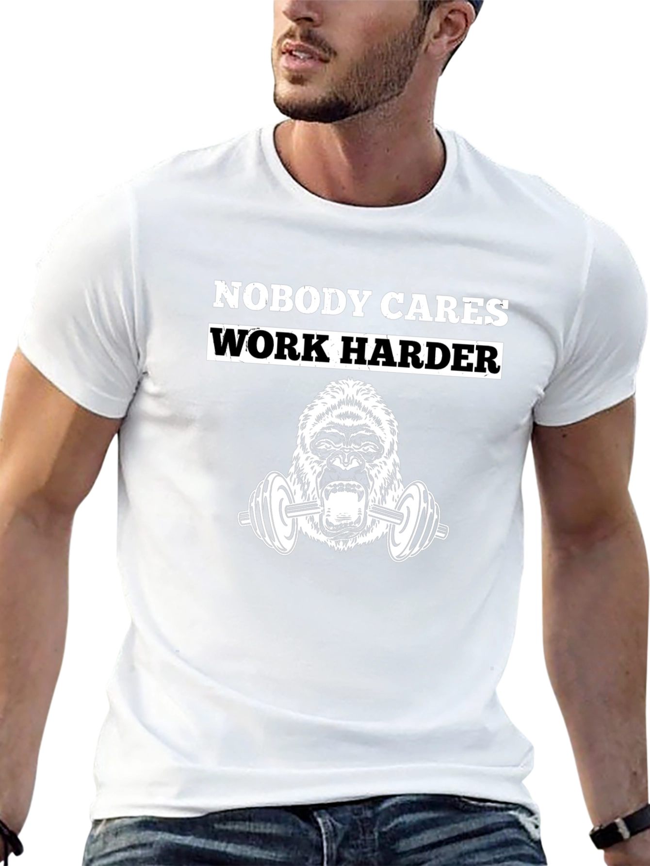 Nobody Cares Work Harder Gorilla Gym T-Shirt