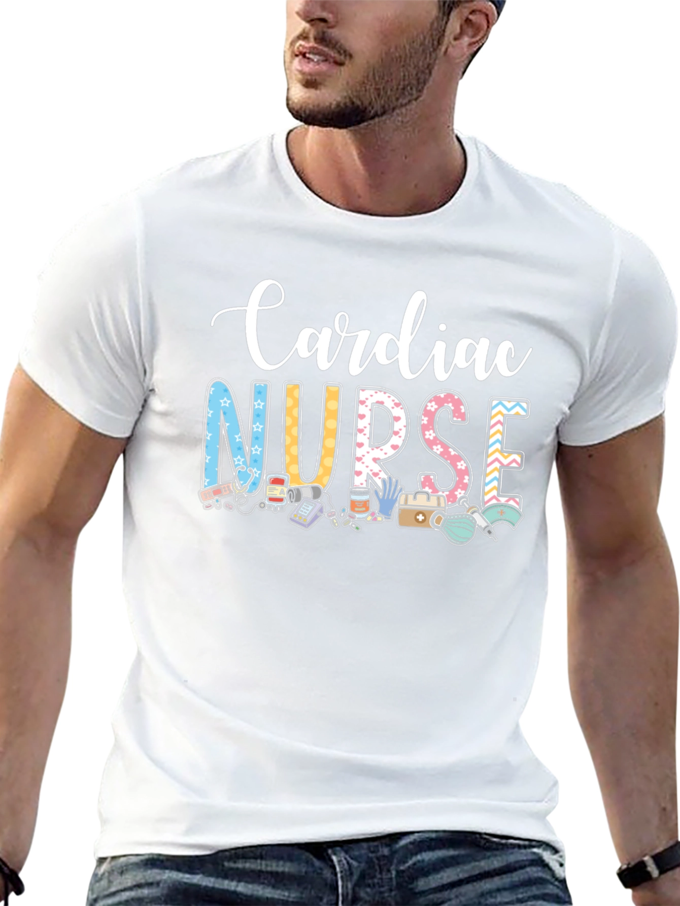Cardiac Nurse Graphic T-Shirt - RN Medical Apparel