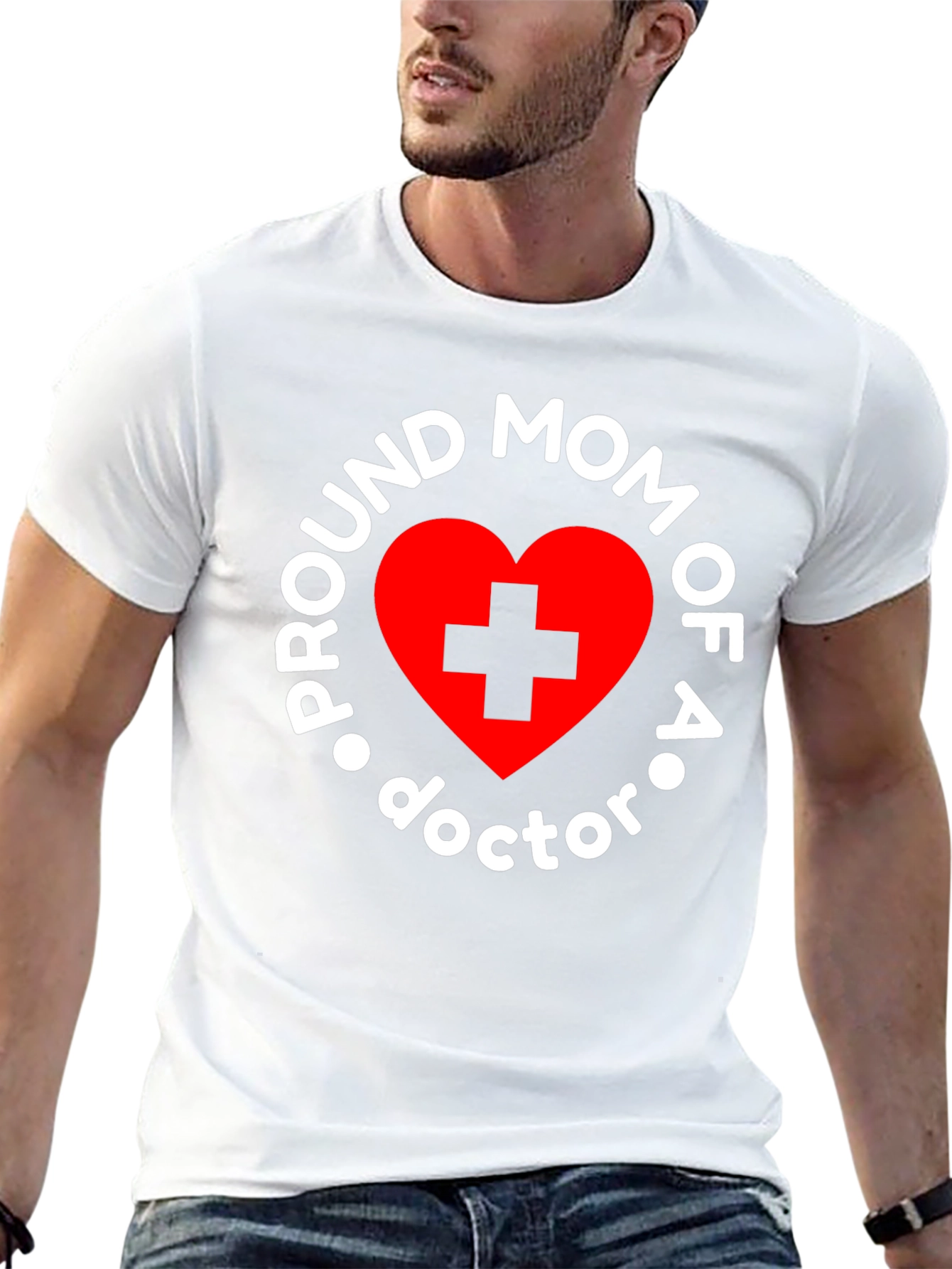 Proud Mom of a Doctor T-Shirt Heart Design