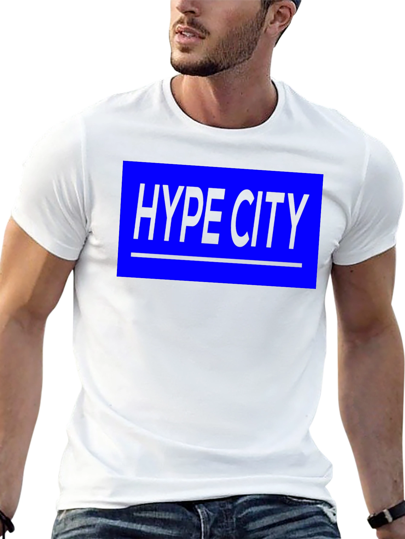 Hype City Black Graphic Tee - Bold Streetwear Style