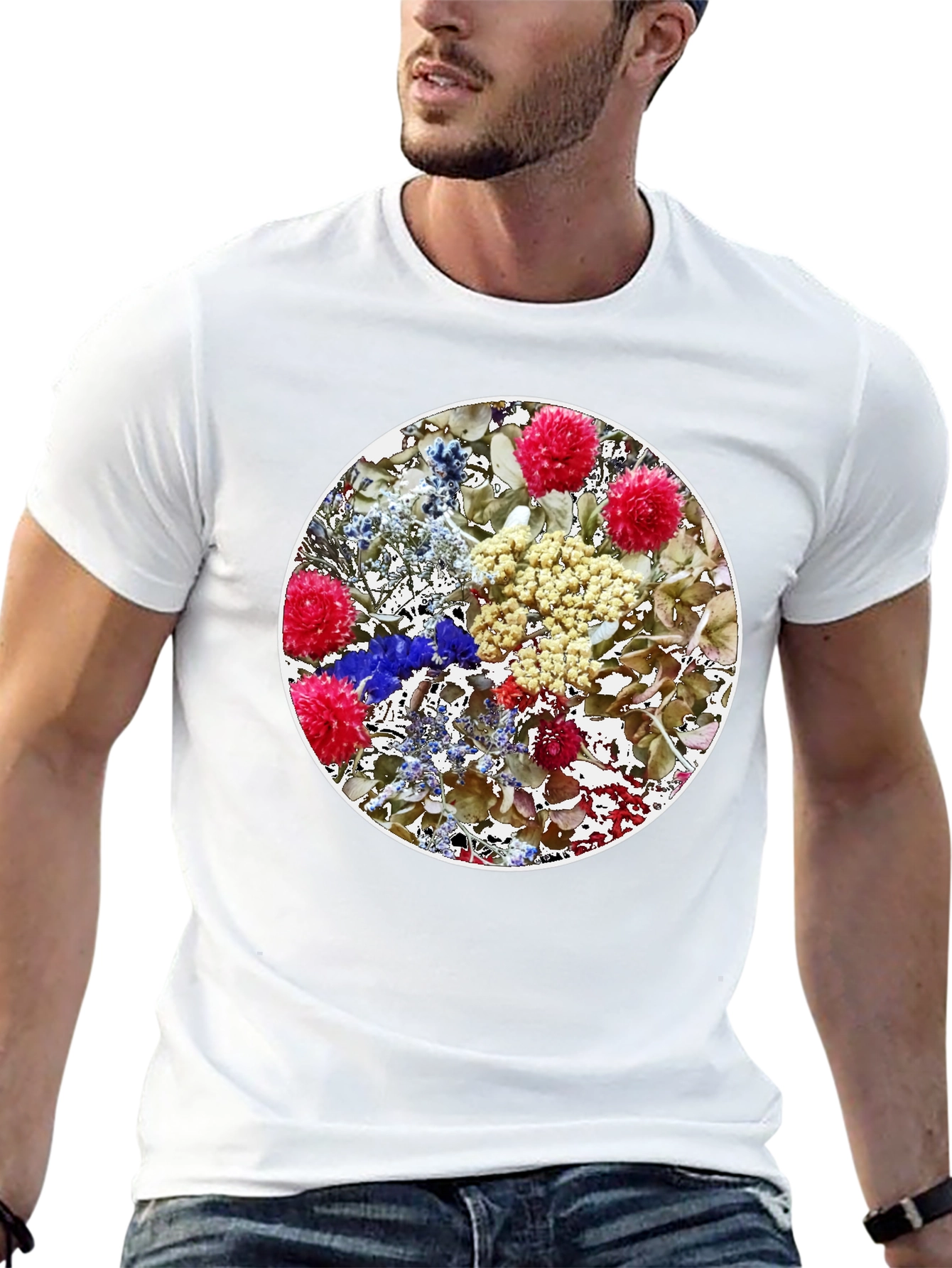 Floral Medallion Black T-Shirt
