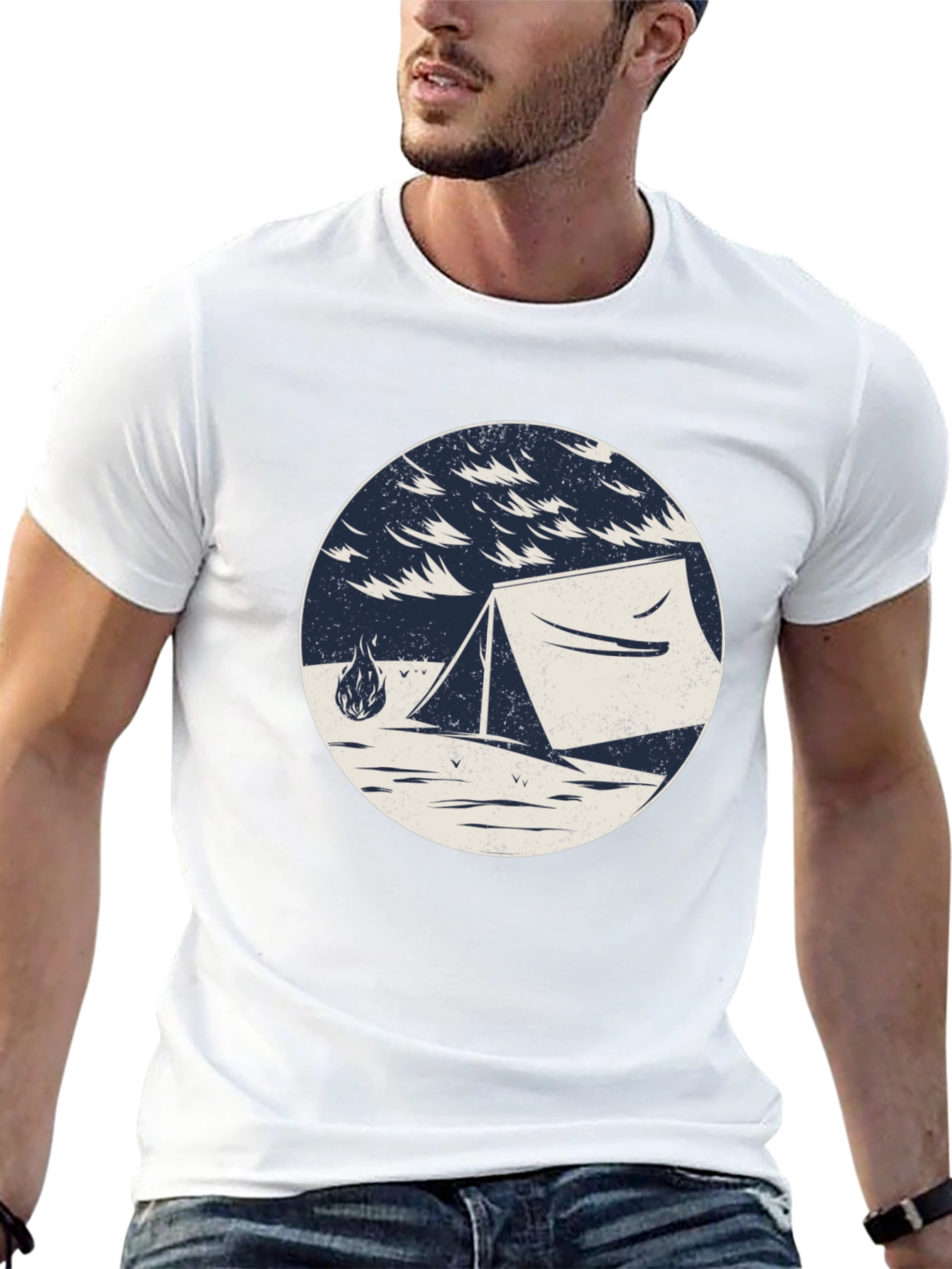 Camping Tent Graphic Tee - Outdoor Adventure Shirt
