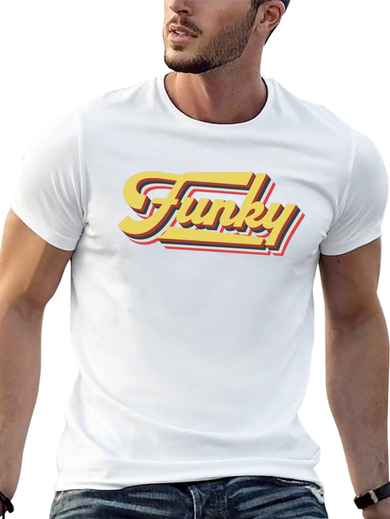 Funky Retro Graphic Tee - Black