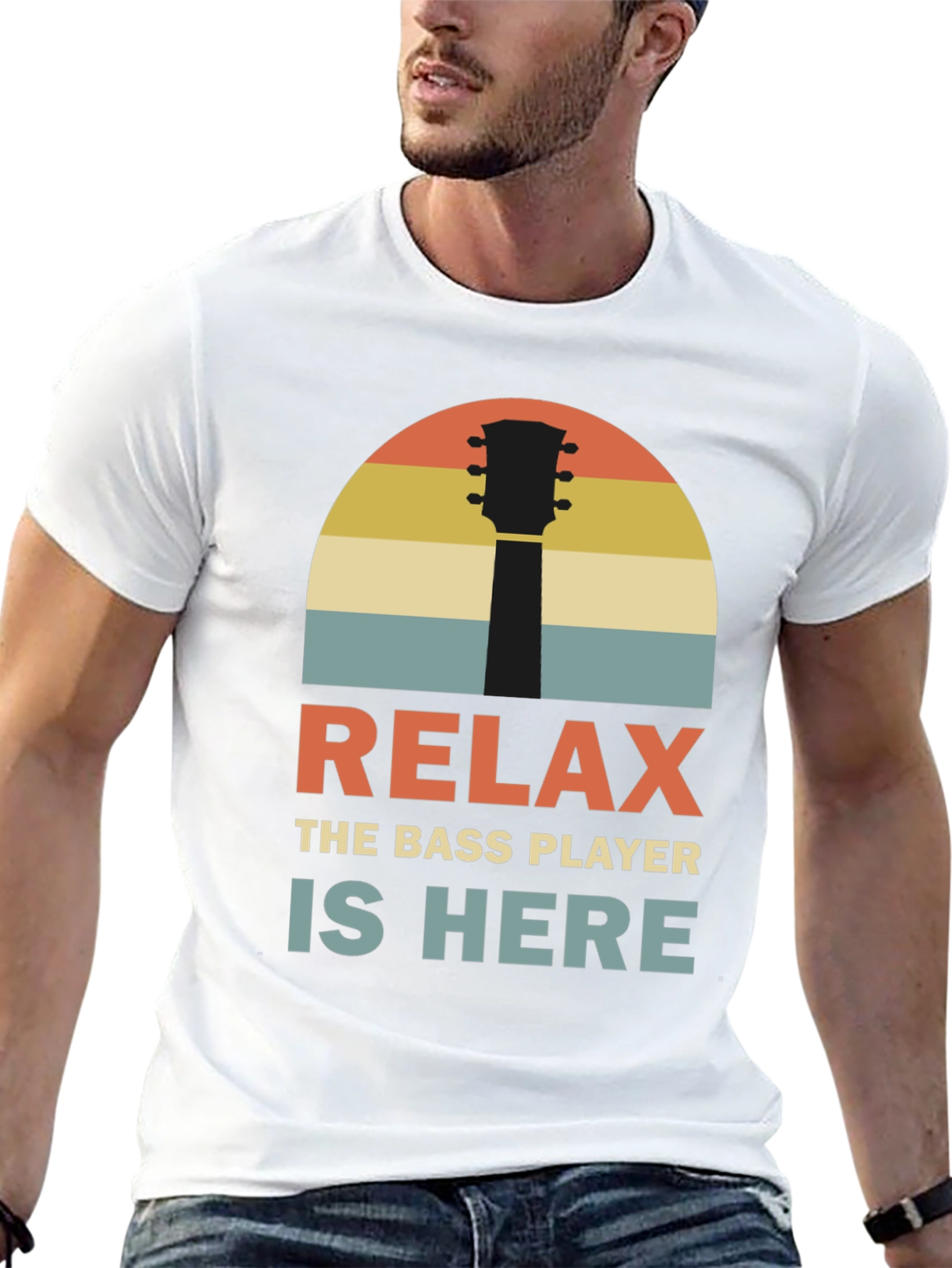 Relax Bass Player Retro Graphic Tee