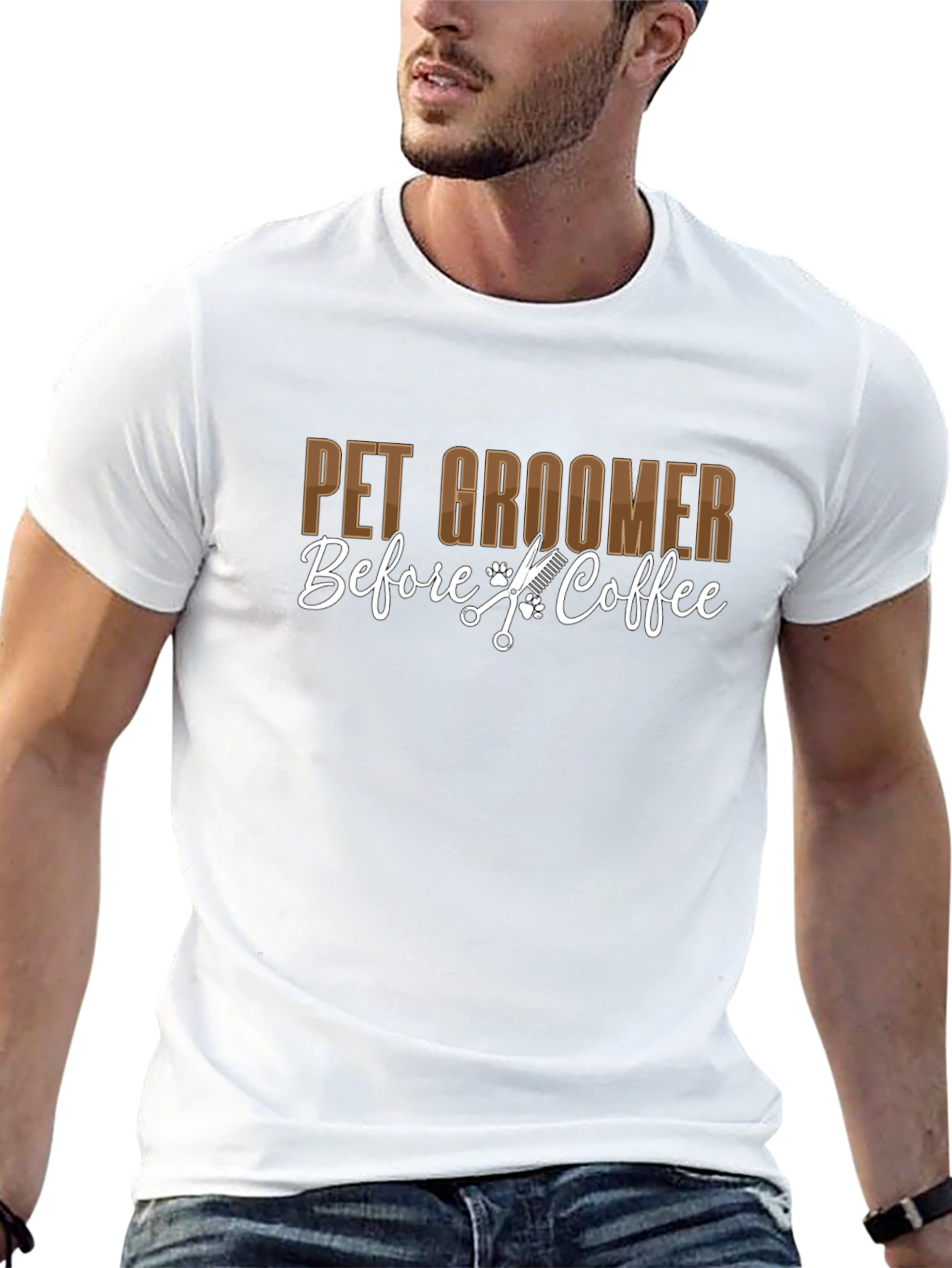 Pet Groomer T-Shirt - Before Coffee!