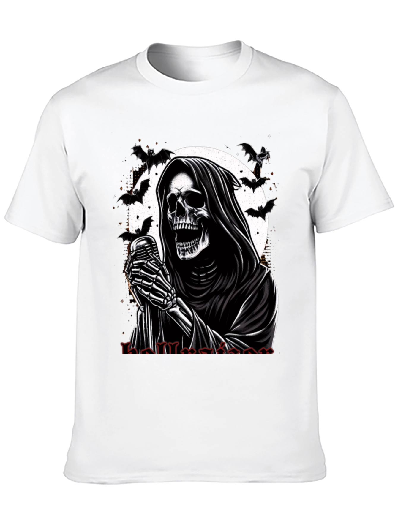 Grim Reaper Halloween Graphic Tee - Spooky Season Apparel