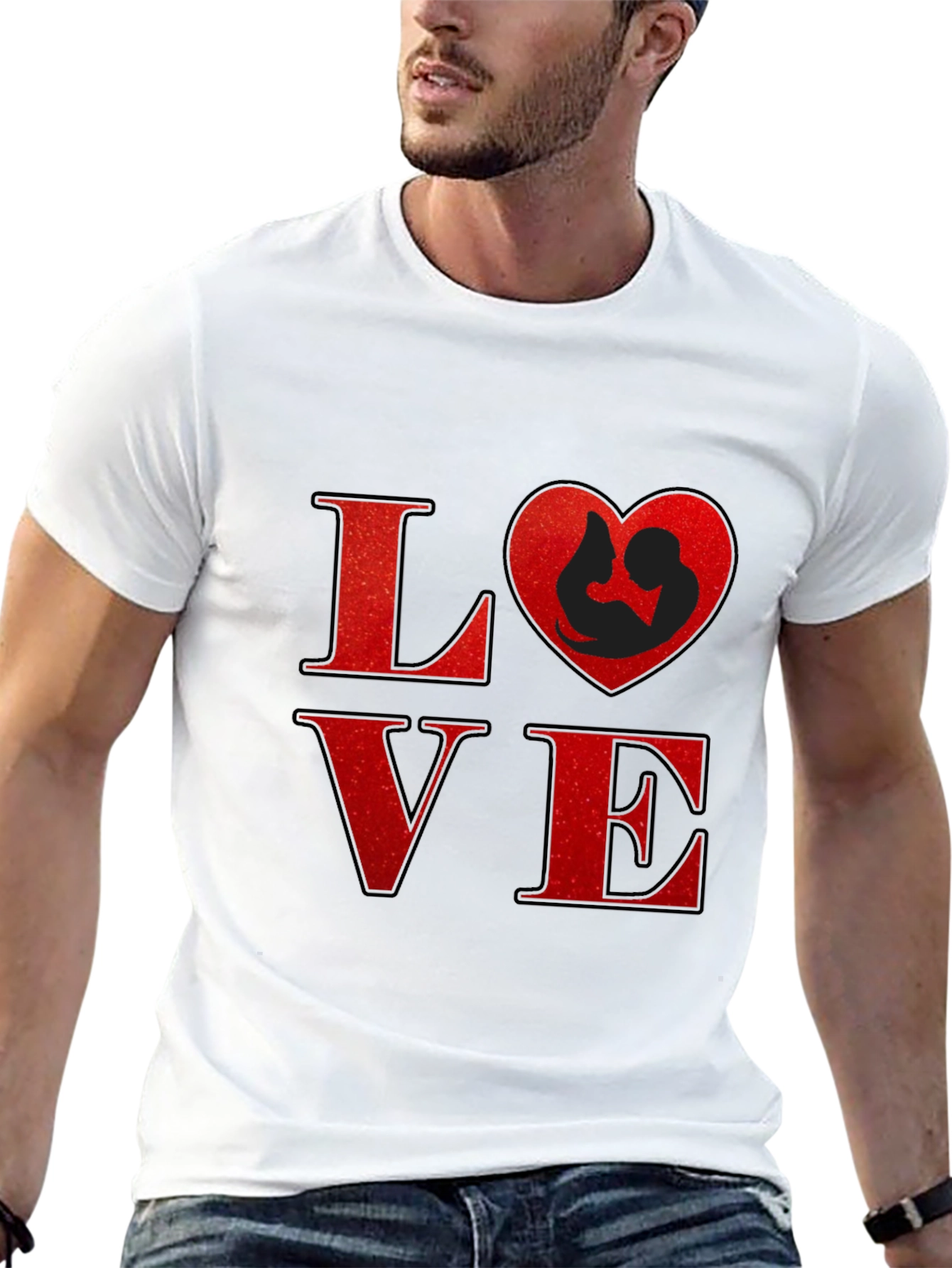 Love Heart Mom & Baby Graphic T-Shirt