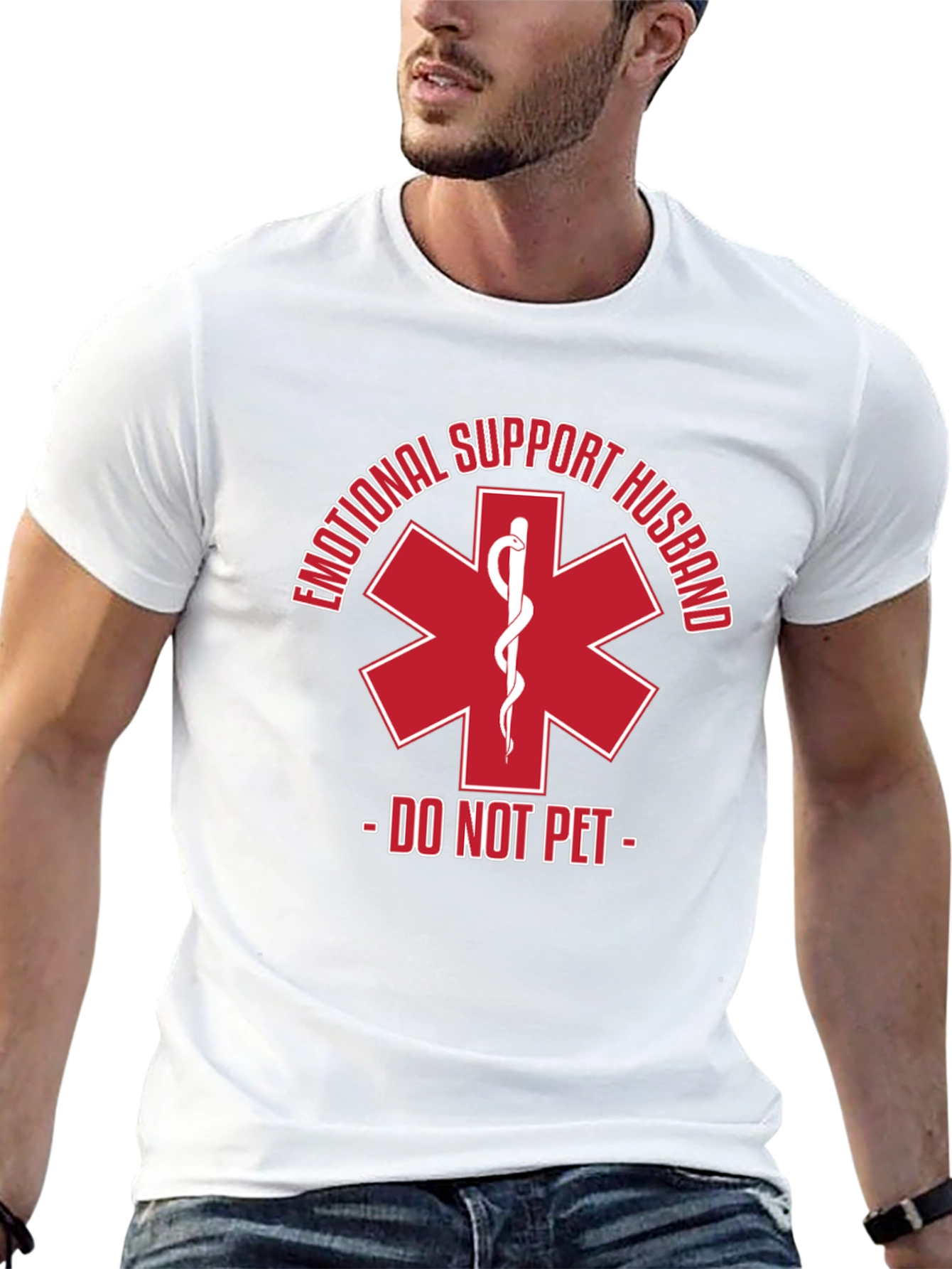 Emotional Support Husband T-Shirt - Do Not Pet