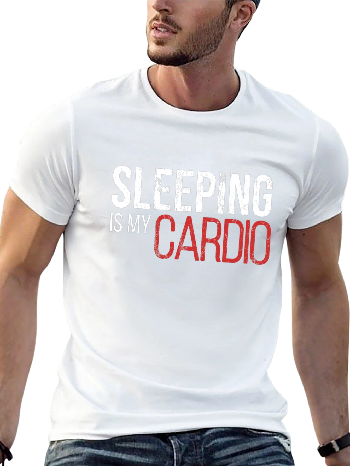 Sleeping is My Cardio Funny Graphic Tee