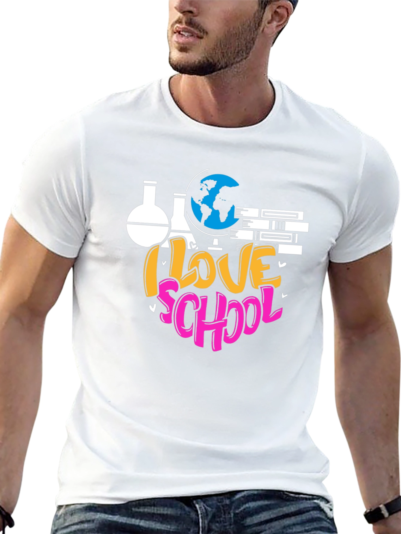 I Love School Graphic T-Shirt