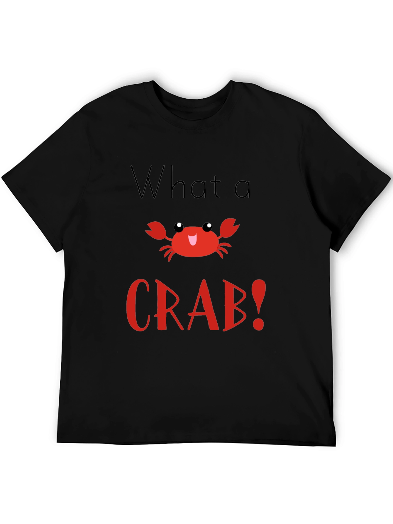 What a Crab! Black Graphic T-Shirt