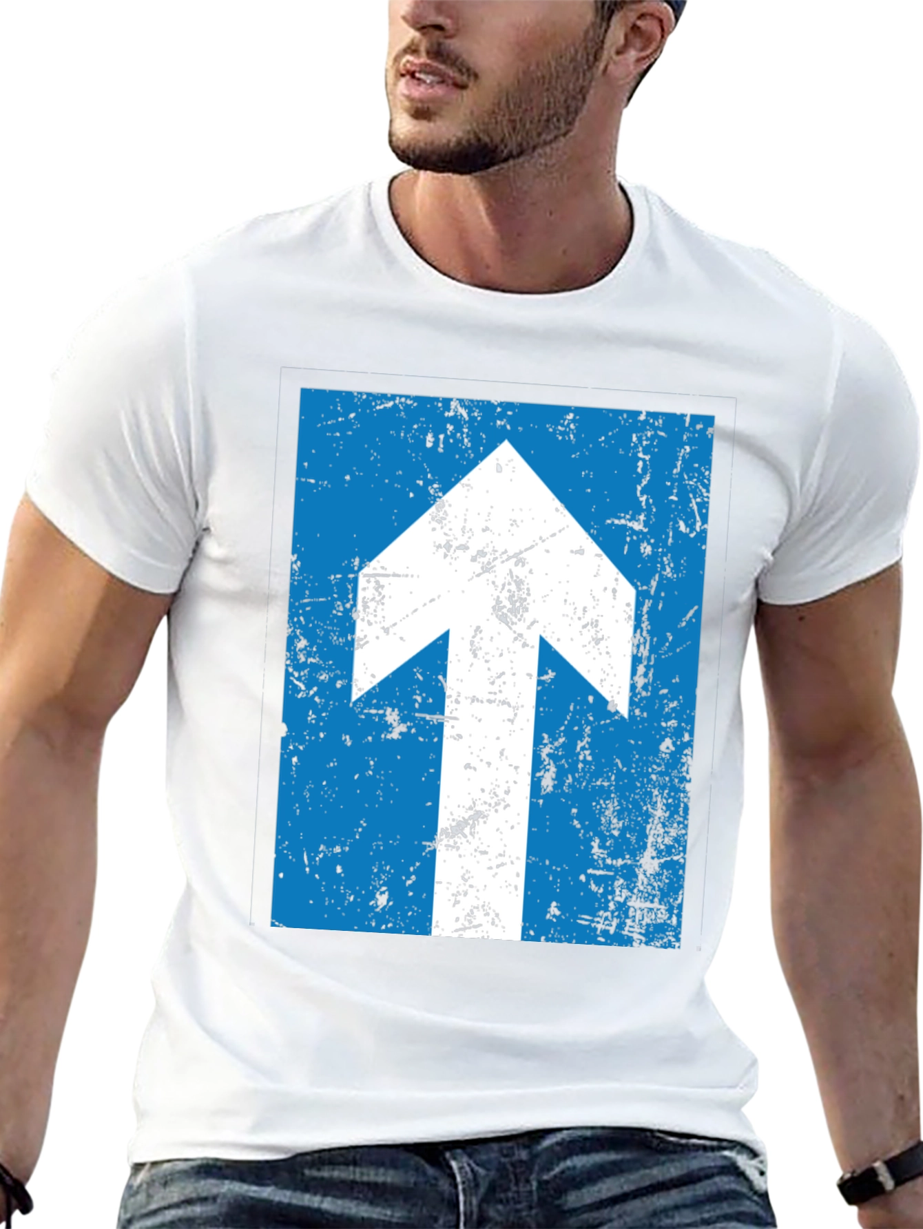 Up Arrow Distressed T-Shirt