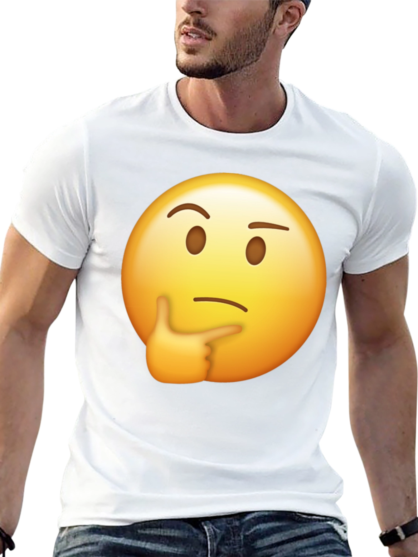 Thinking Emoji Graphic T-Shirt