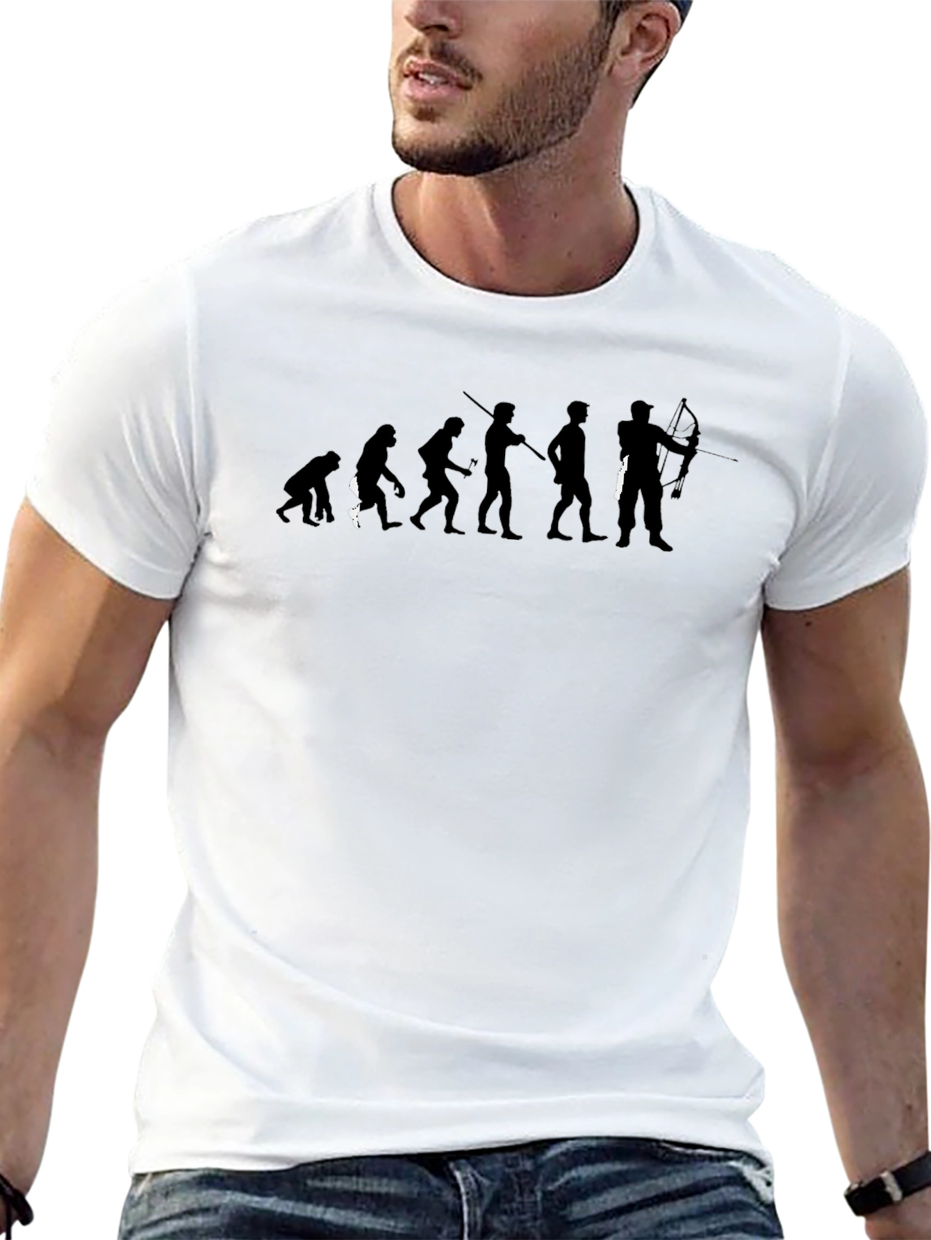 Evolution of Archery Black Graphic Tee