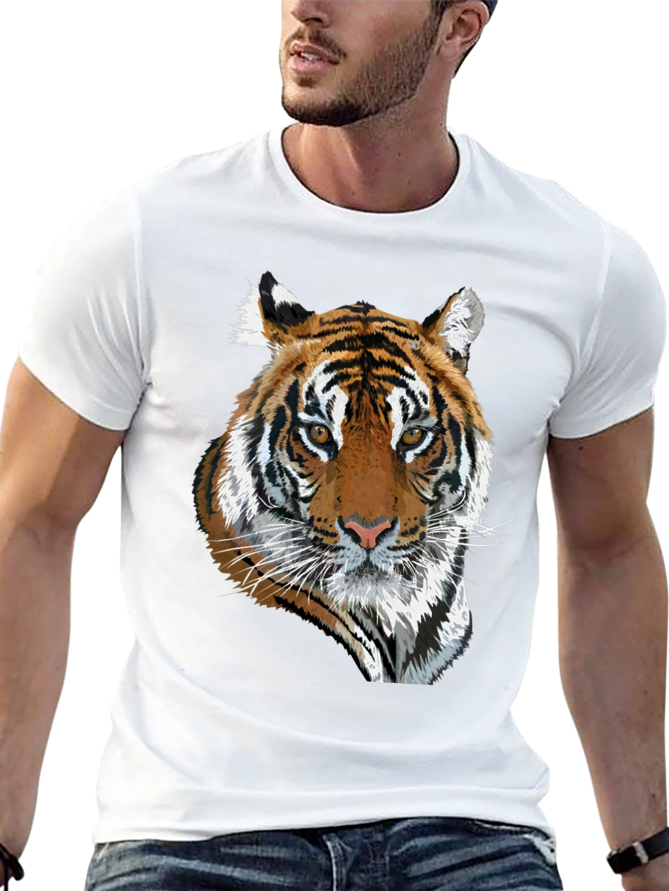 Tiger Graphic T-Shirt - Cool Animal Print Tee