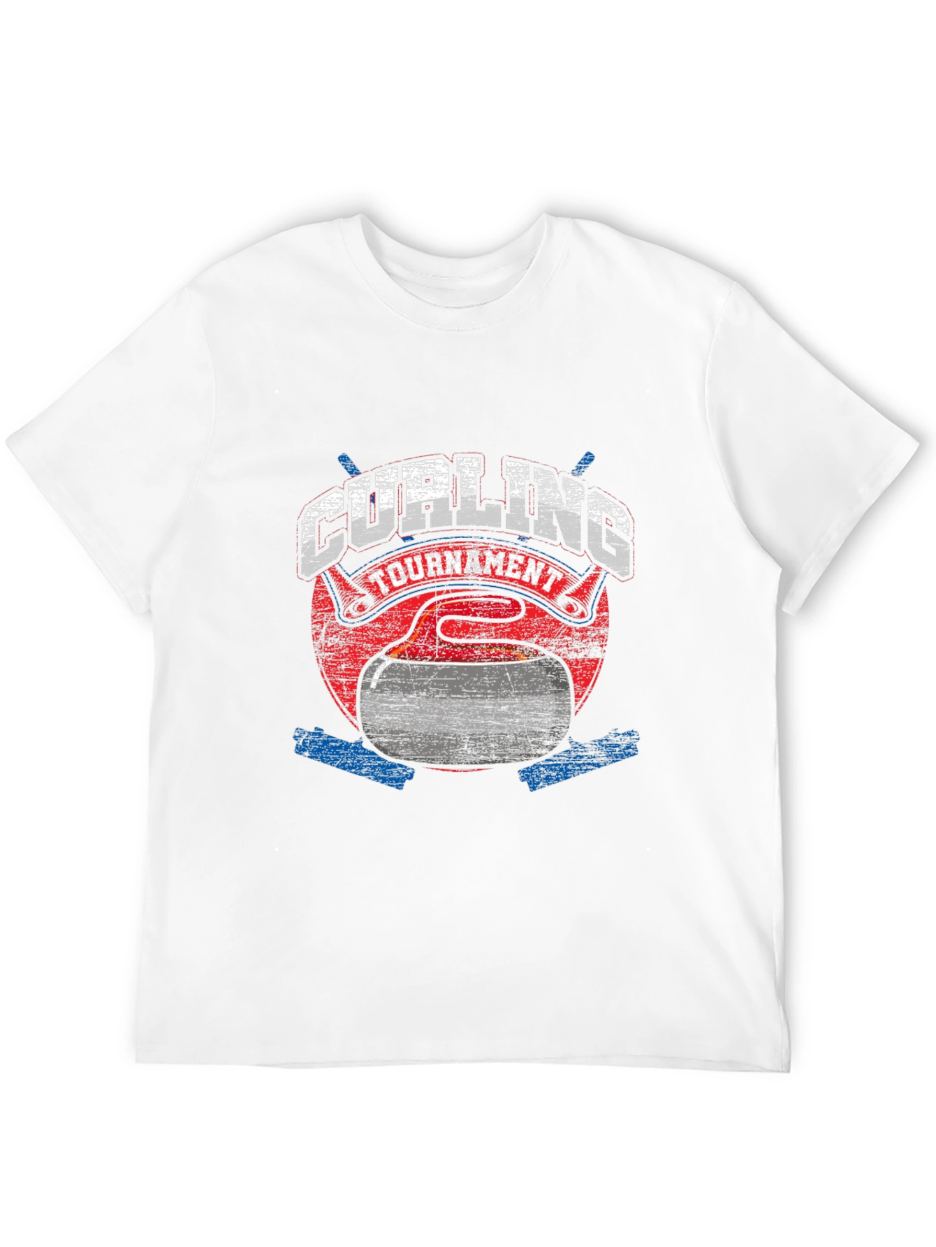 Curling Tournament T-Shirt - Distressed Style