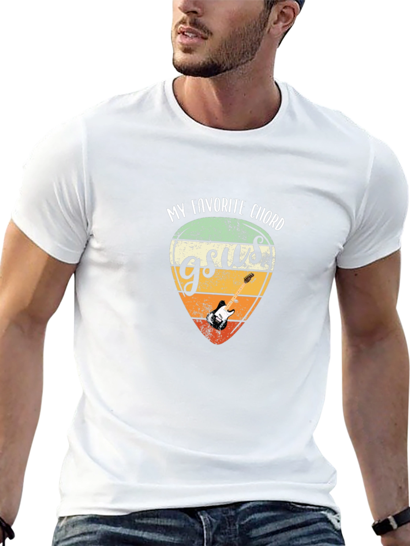 Gsus Guitar Chord Graphic Tee - Musician T-Shirt