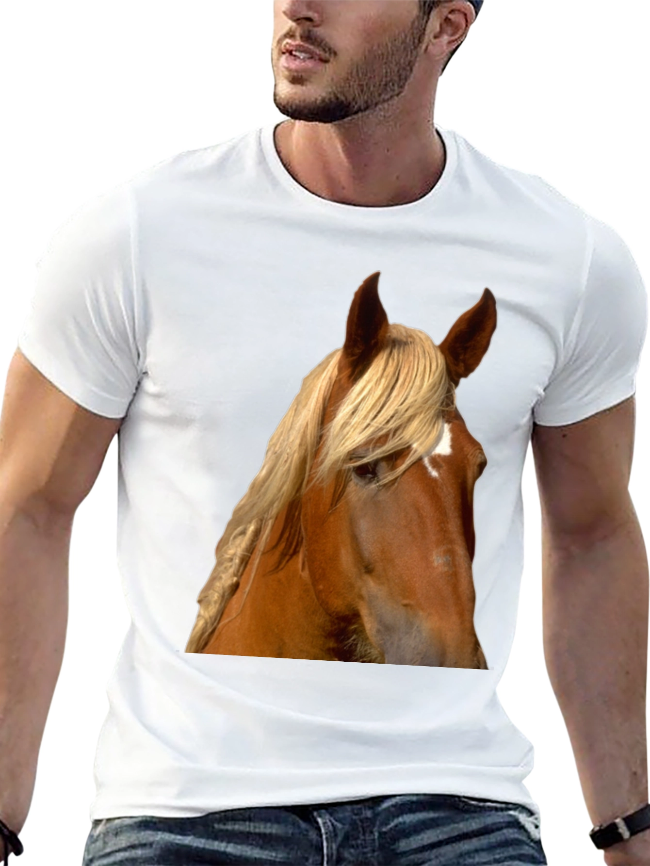 Horse Portrait T-Shirt - Equestrian Style