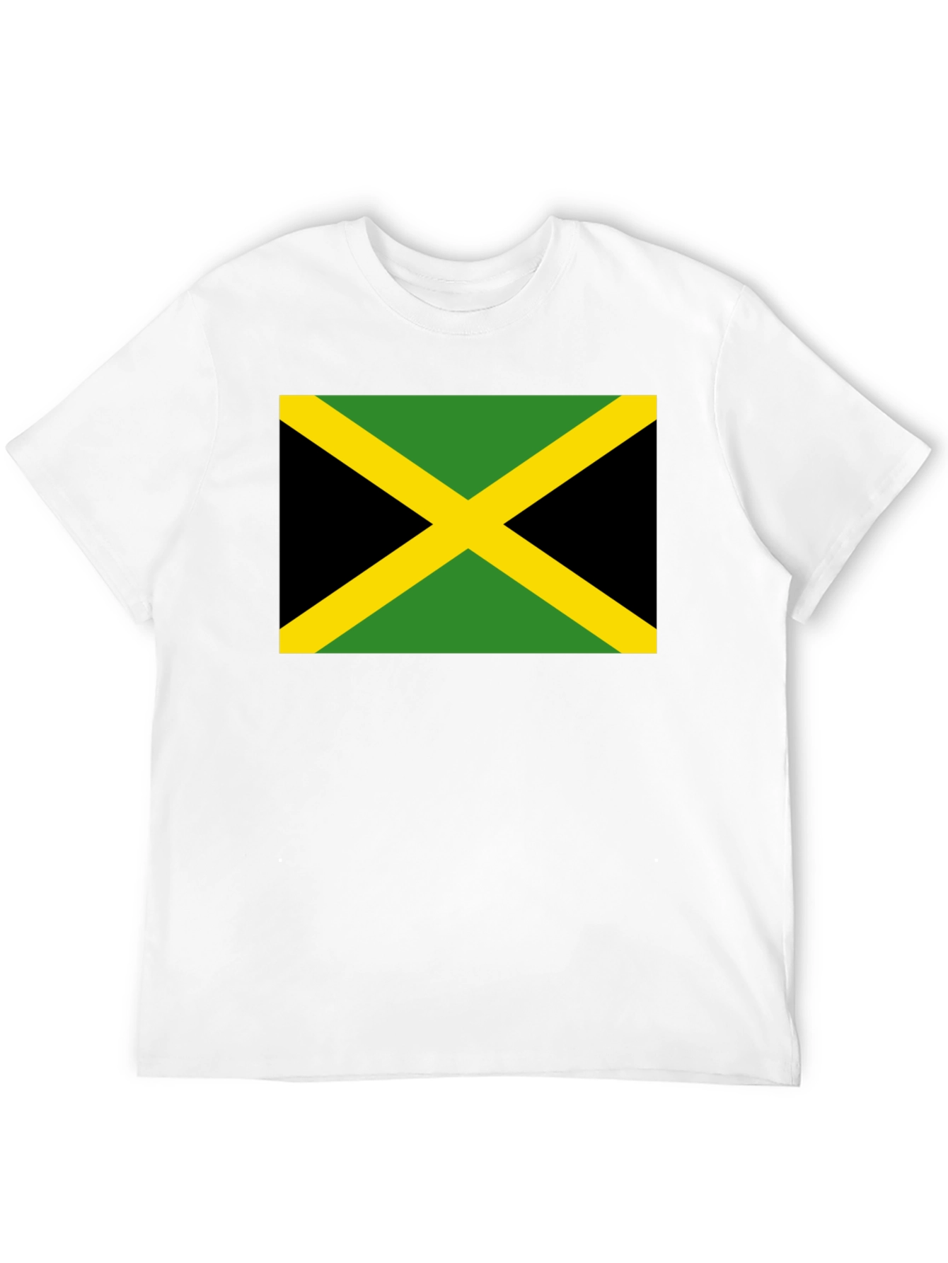 Jamaica Flag T-Shirt - Black Cotton Tee