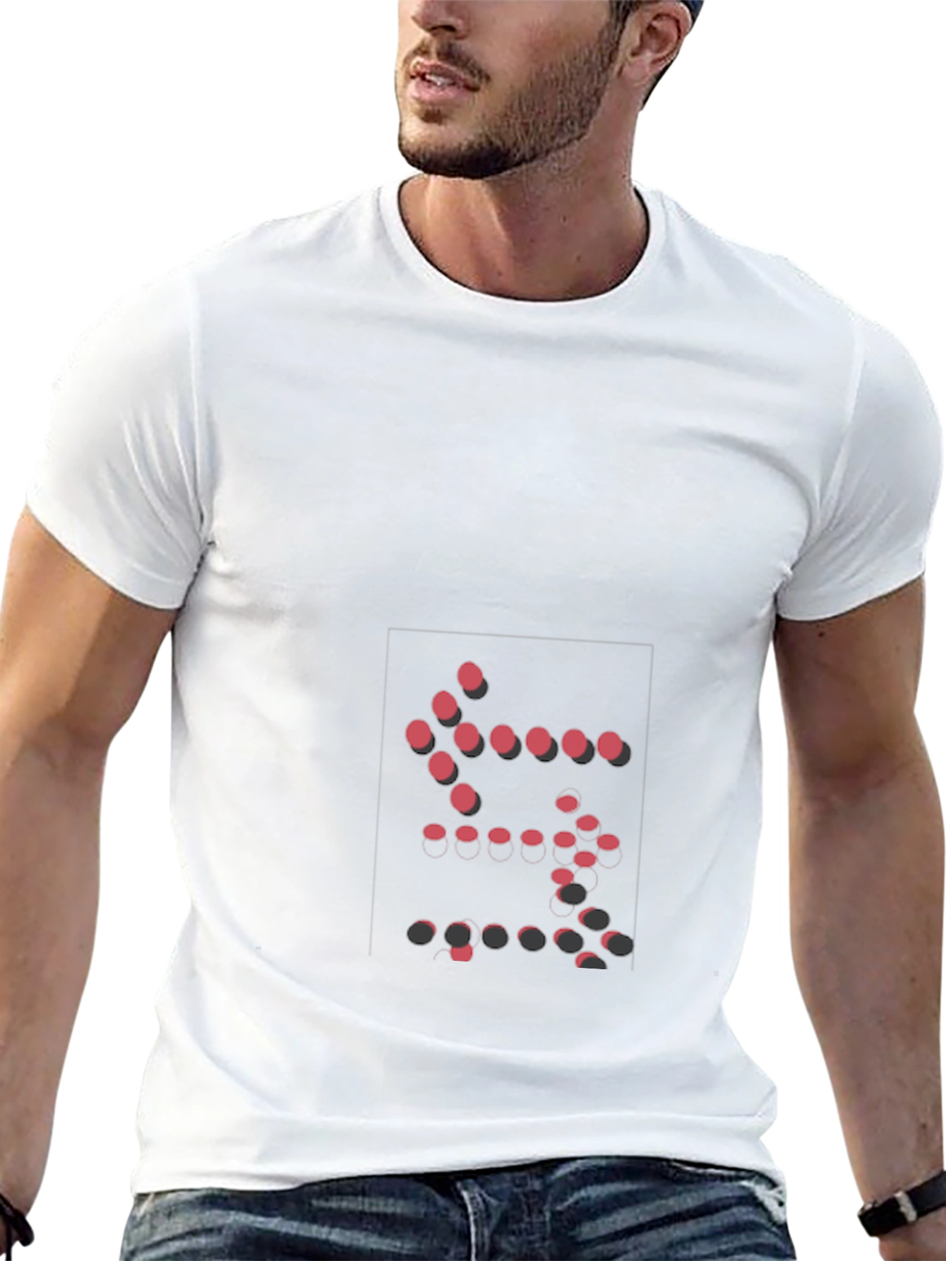 Abstract Dot Design Black T-Shirt