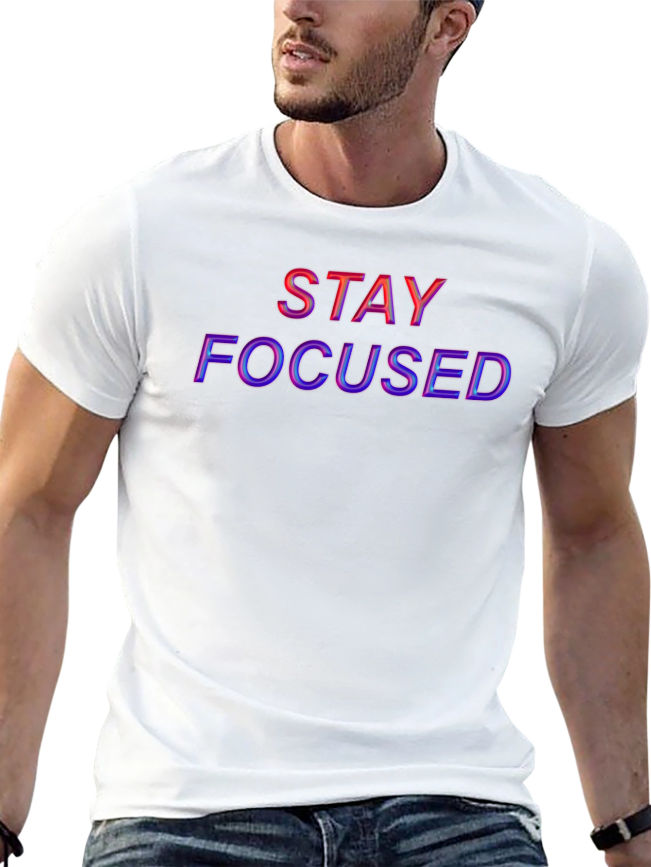 Stay Focused Graphic T-Shirt - Motivational Tee