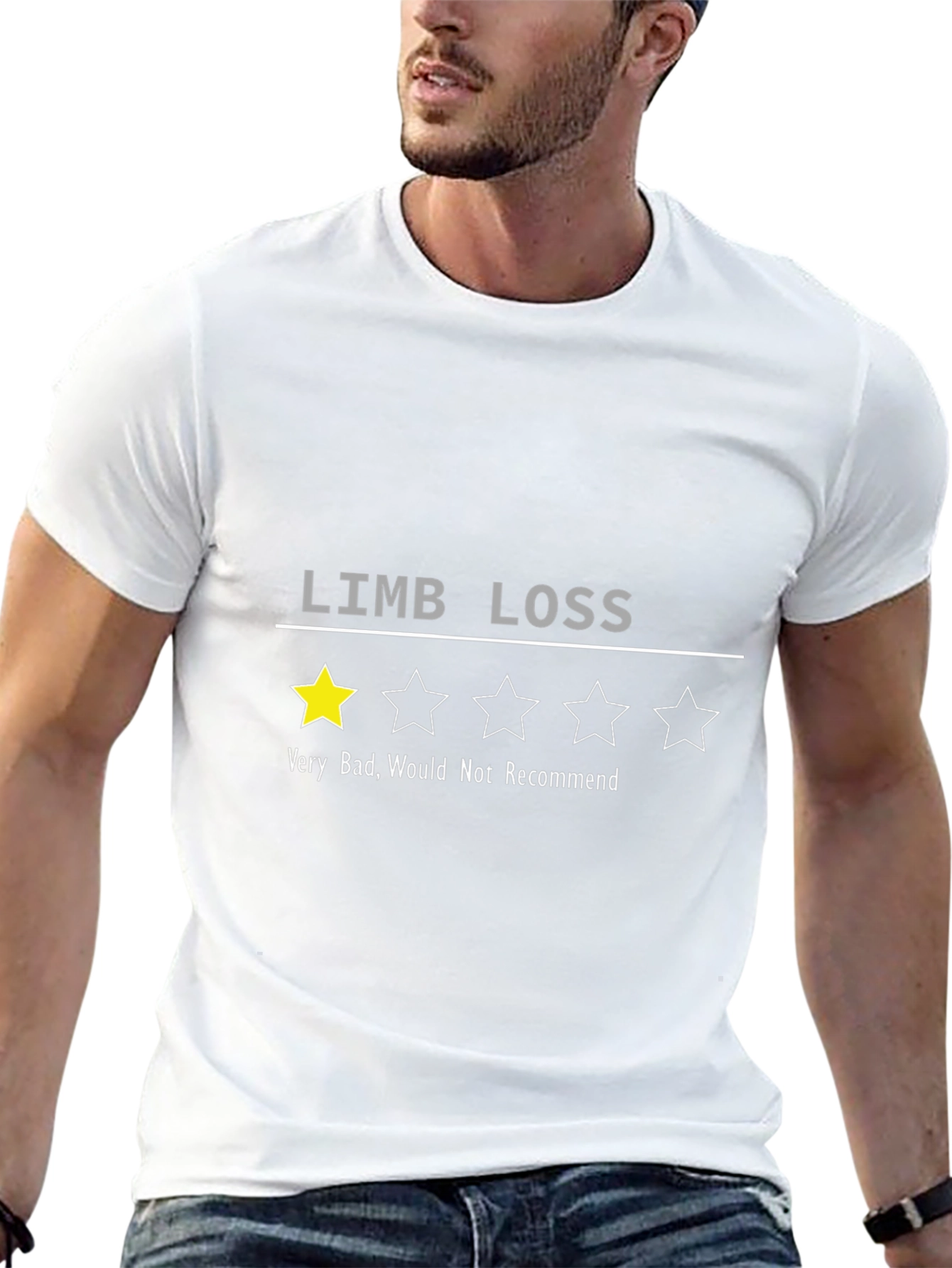 Limb Loss One Star T-Shirt - Funny Injury Review