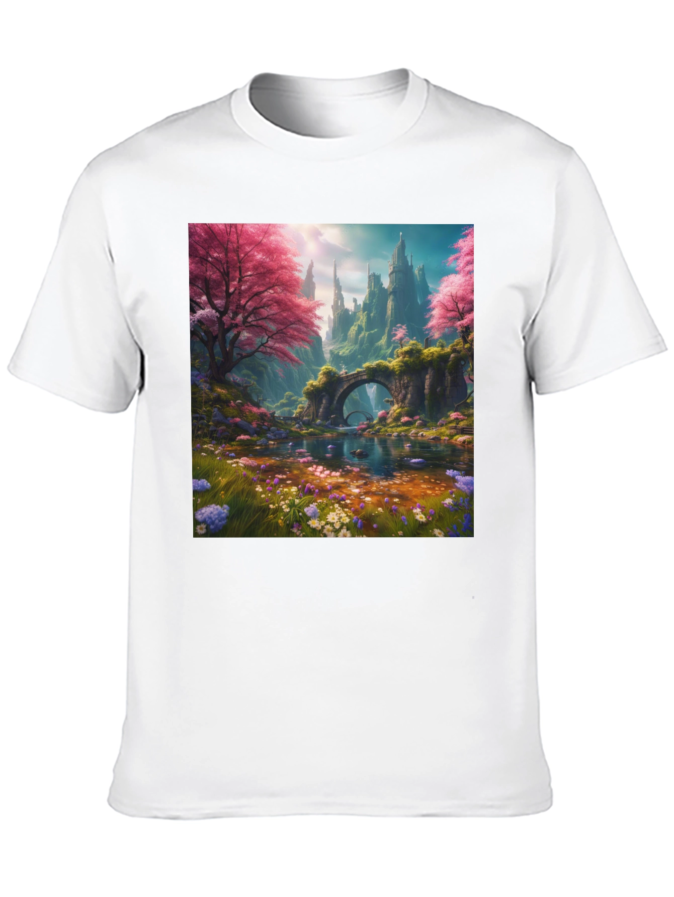 Enchanted Landscape Graphic Tee - Black