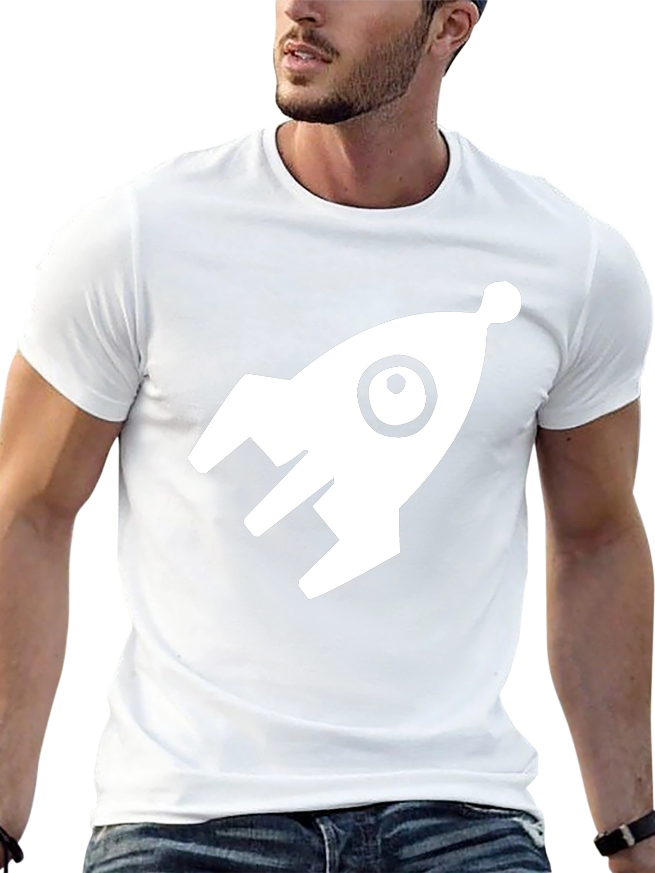 Rocket Graphic Black T-Shirt