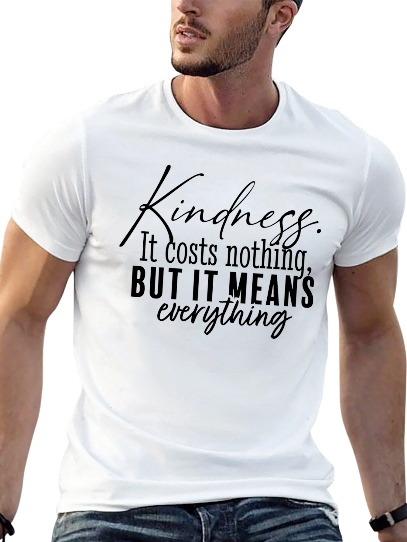 Kindness Graphic Tee - Black Short Sleeve Shirt