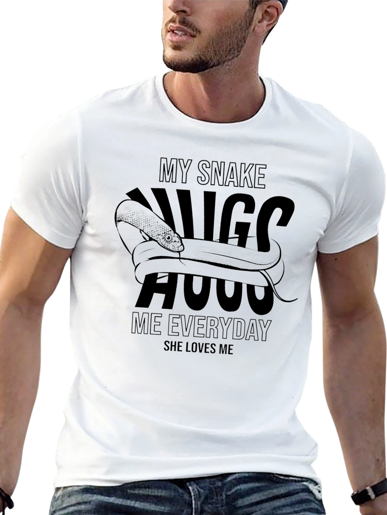 My Snake Hugs Me T-Shirt - Unique Graphic Tee